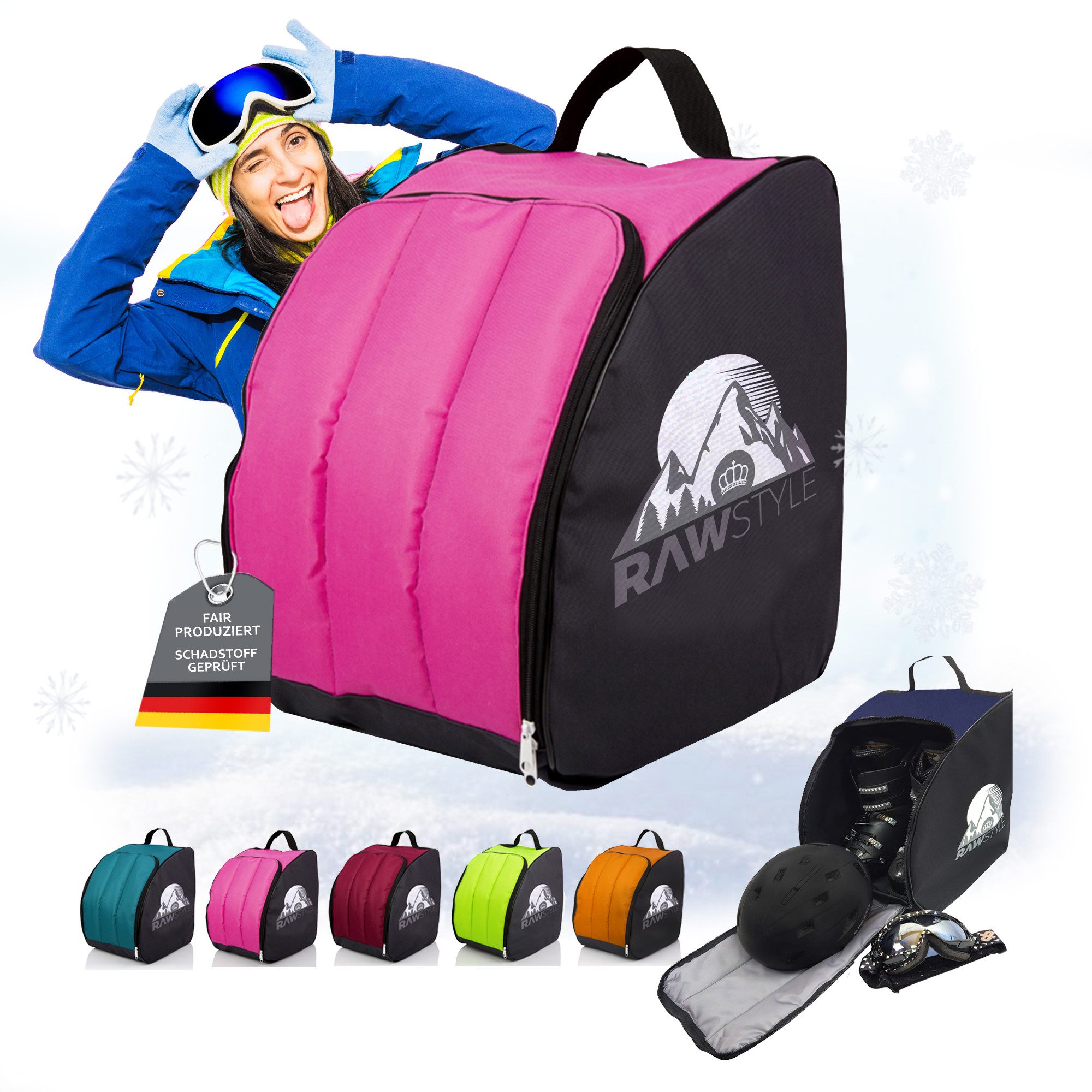 Skitasche Skischuhtasche Skischuh-Rucksack wasserdicht Tragegriff