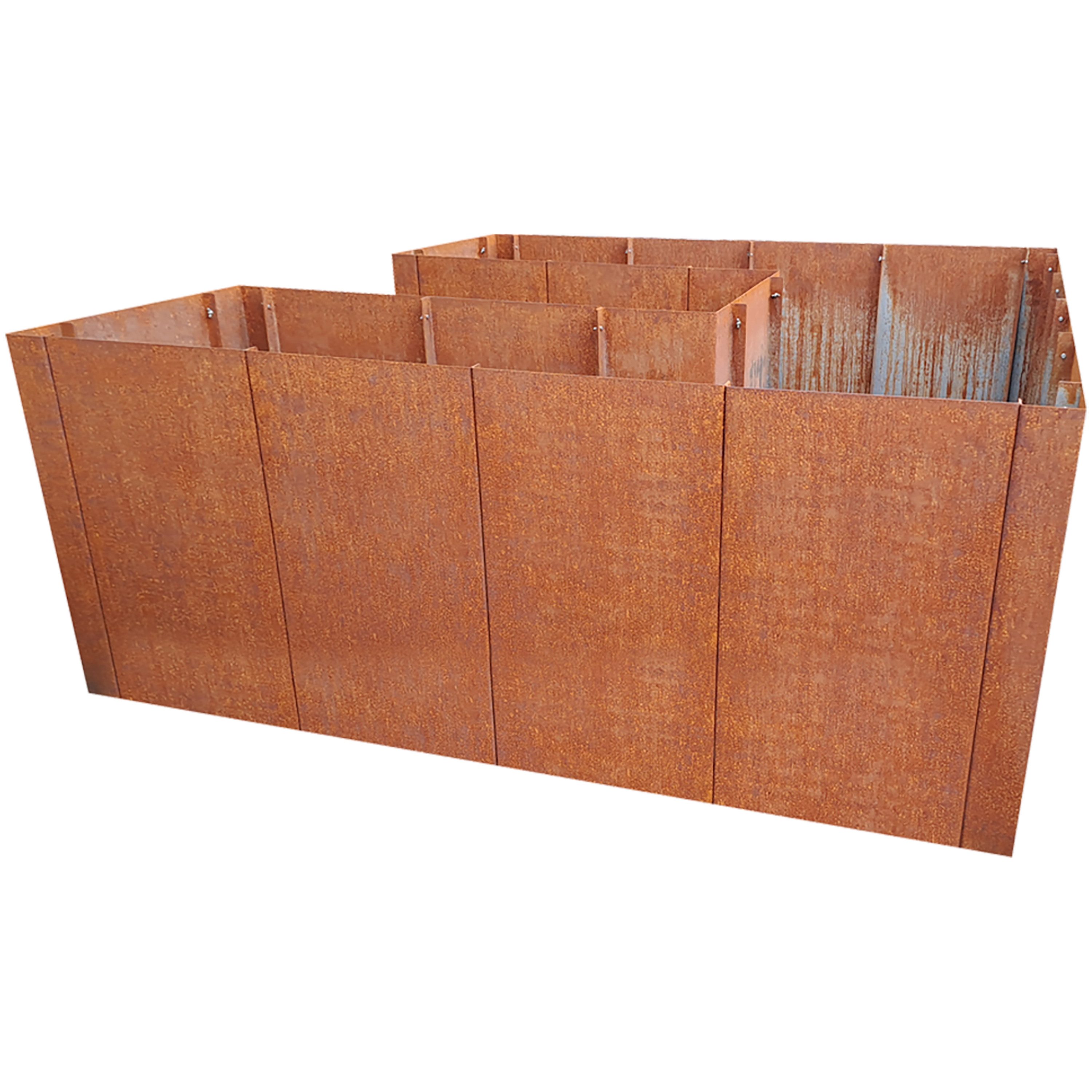 Hochbeet, U-Form, Edelrost, Metall,Cortenstahl 3mm,200x200,180x180,H:60,80,100cm