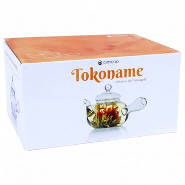 Dimono Teekanne Kyusu Japanische Glas-Kanne, Filter & Tee-Sieb 600ml