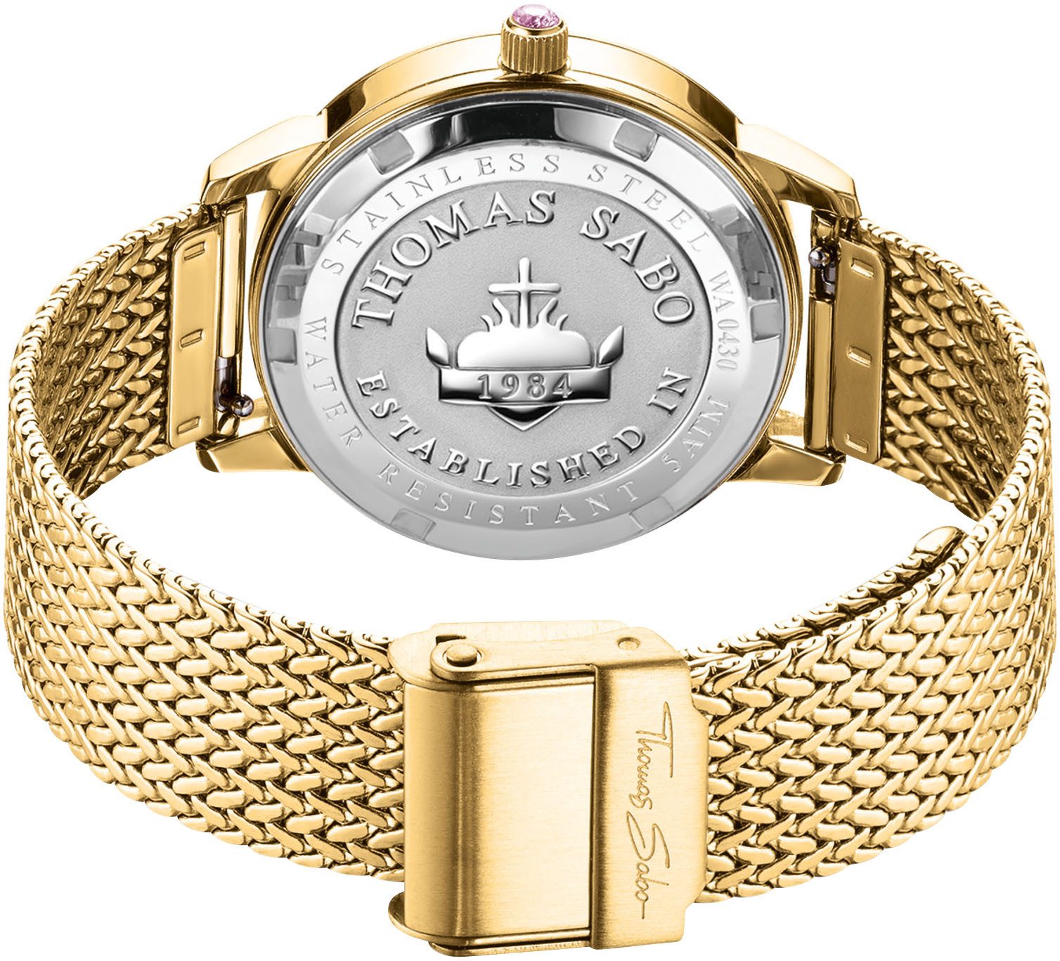 THOMAS SABO Quarzuhr MAGIC GARDEN SPIRIT WA0430-291-207-33 mm, Armbanduhr, Damen, Edelstahl, Zirkonia (synth), Schmetterlinge