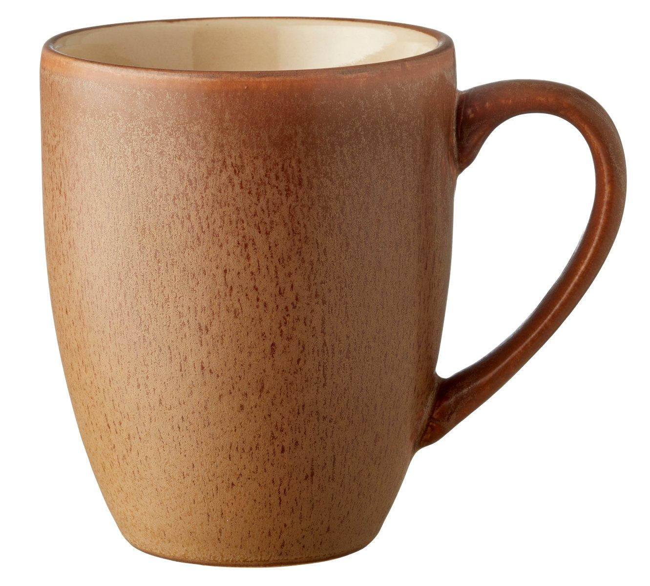 Bitz Becher Becher mit Henkel Wood/Sand 0,3 l Set4, Steingut, Henkelbecher Wood 30 cl 4 Stck. Wood/Sand Steinzeug