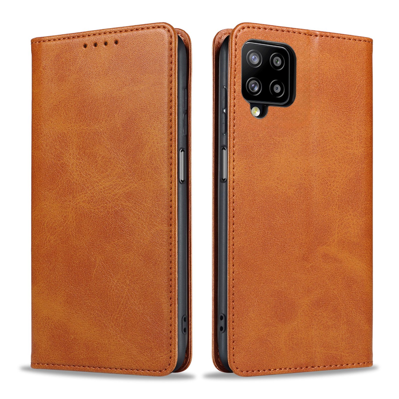 Tec-Expert Handyhülle Tasche Hülle für Samsung Galaxy A12 6.5 Zoll, 6.5", Cover Klapphülle Case mit Kartenfach Fliphülle aufstellbar