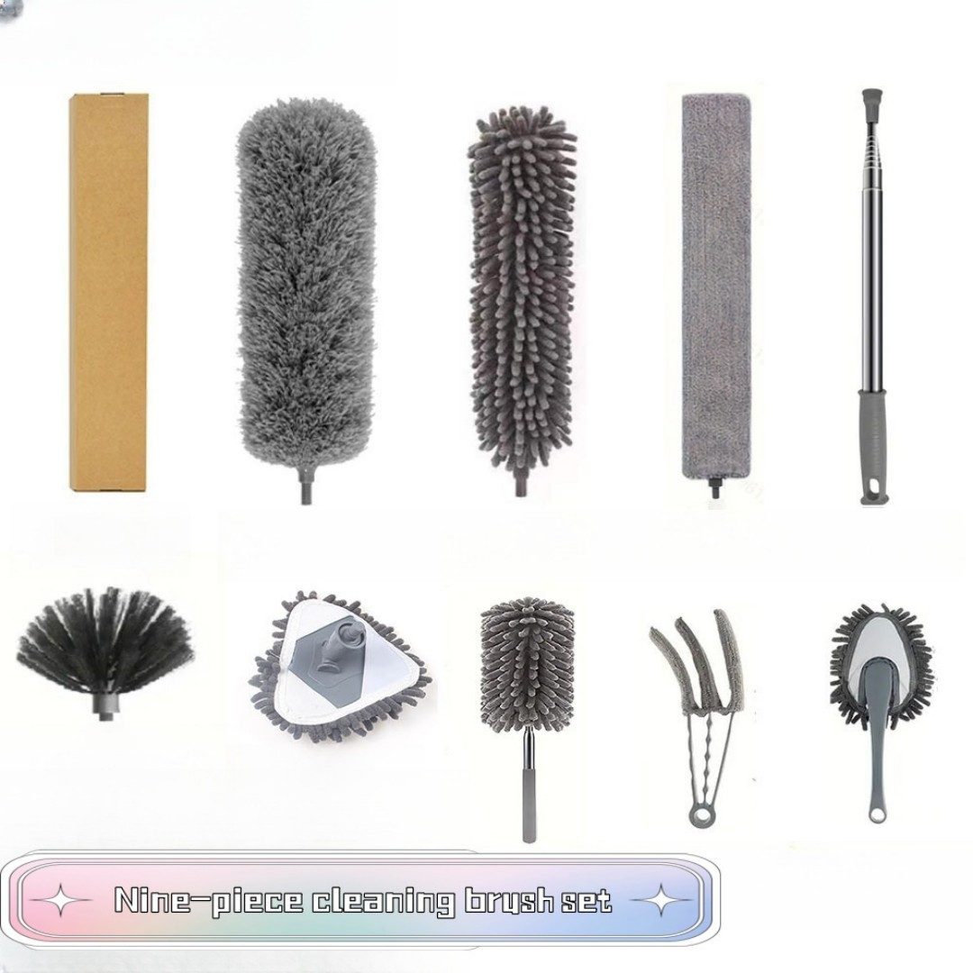 Kityhome Staubwedel Verstellbarer Mikrofaser-Staubwedel-Set für Alltag (Hochwirksame Mikrofaser, Platzsparende Aufbewahrung), Flexibler & drehbarer Kopf