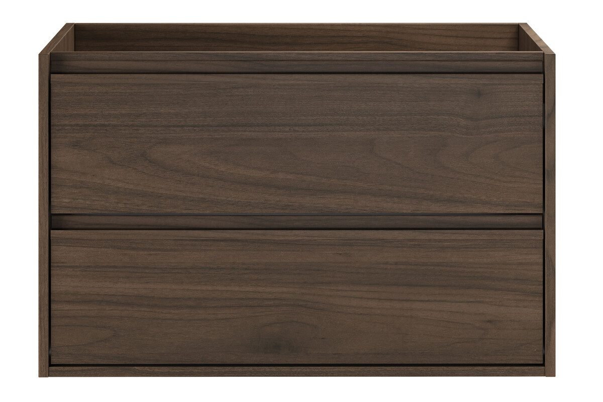 einfachgutemoebel Waschtisch-Set Waschplatz VANDA VILLA 80cm Schubfach, ohne Oberplatte, walnuss, (Badmöbel Set, 1-St., Waschtisch Unterschrank)