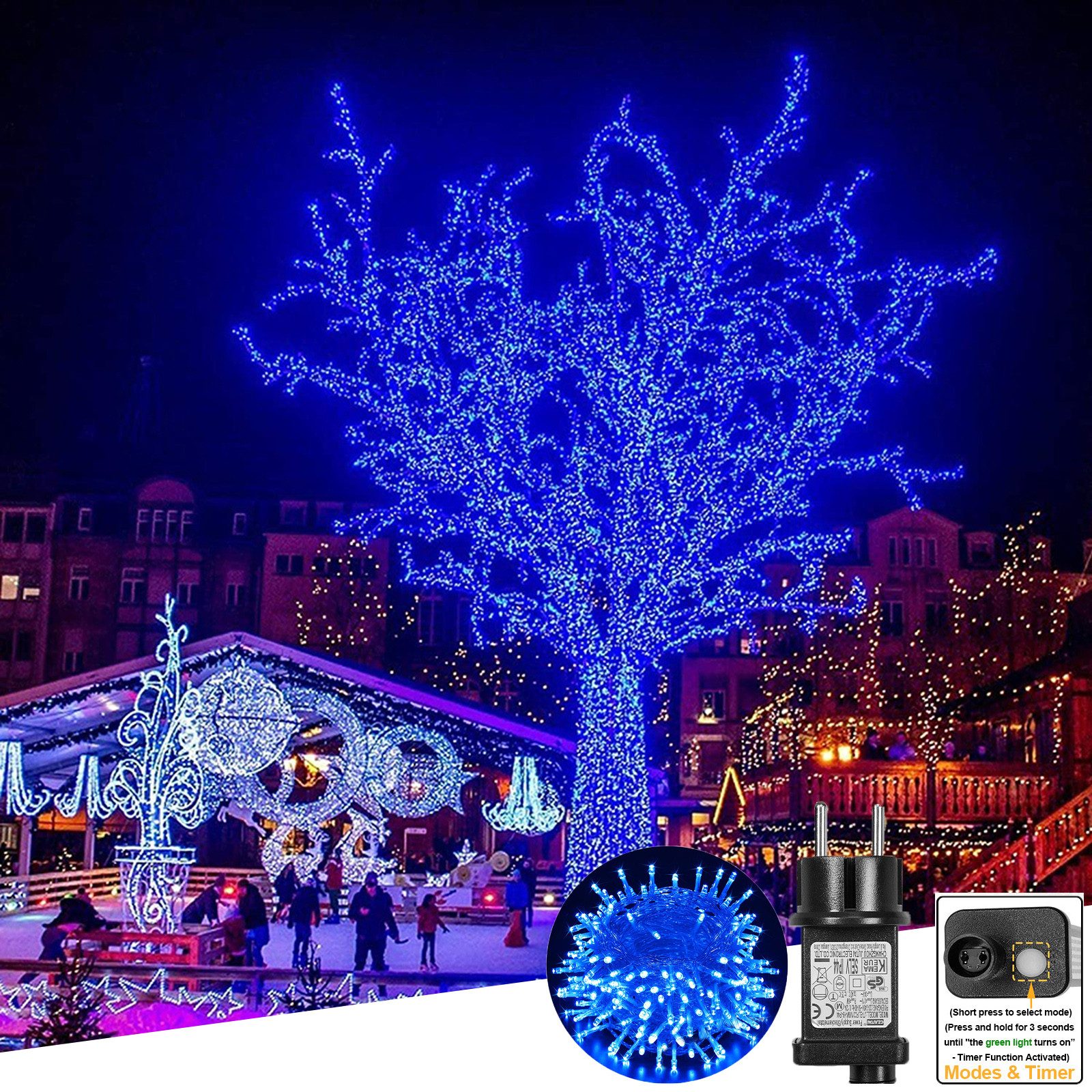 Qualra LED-Lichterkette 20/30/50/100 m LED-Lichterkette Weihnachten Lichter günstig online kaufen