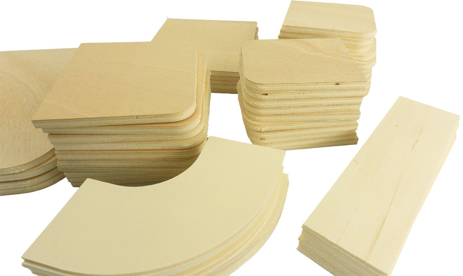 Getzoo Bastelnaturmaterial 4 KG Holzreste & eckige Holzscheiben, Ceiba-Twin Sperrplatten, (1-tlg)