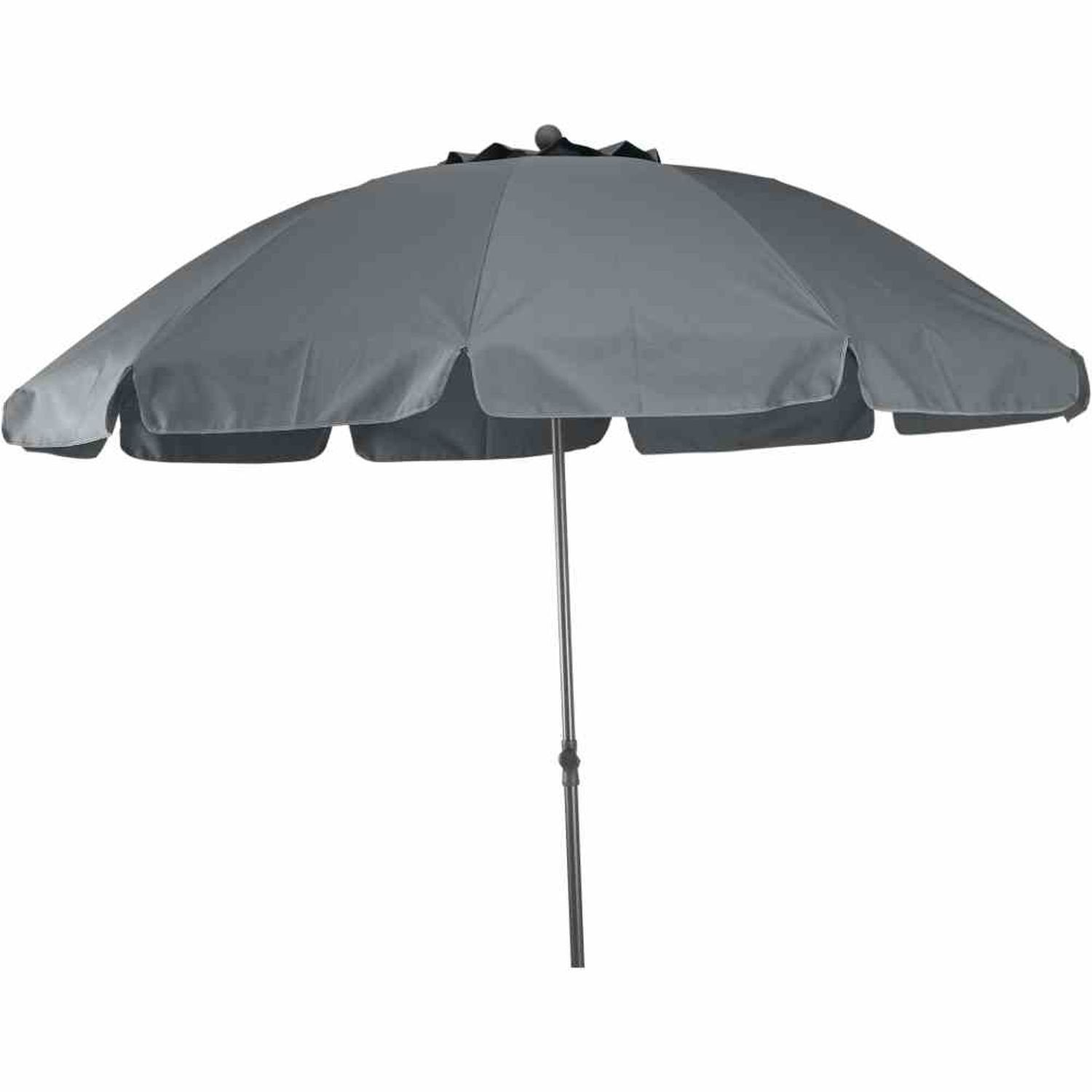 Siena Garden Sonnenschirm Tropico Mittelstockschirm anthrazit/grau Ø 200cm Terrassenschirm