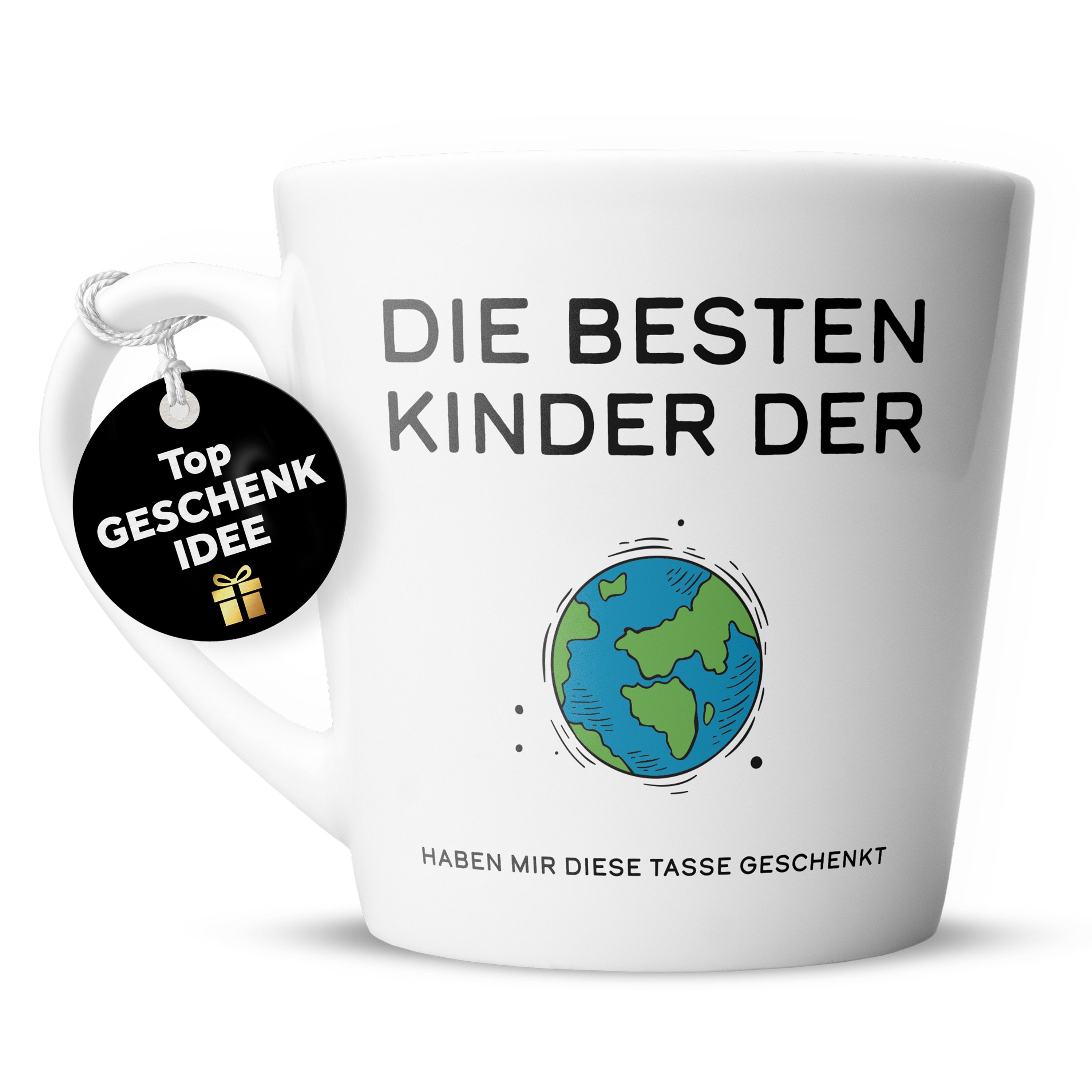Amari Tasse Bester Papa Spruch, Geschenk Papa Vatertag von Tochter & Sohn, 1-tlg., Keramik, Kaffeetasse Teetasse 330 ml Geschenkbox Vatertag Geburtstag
