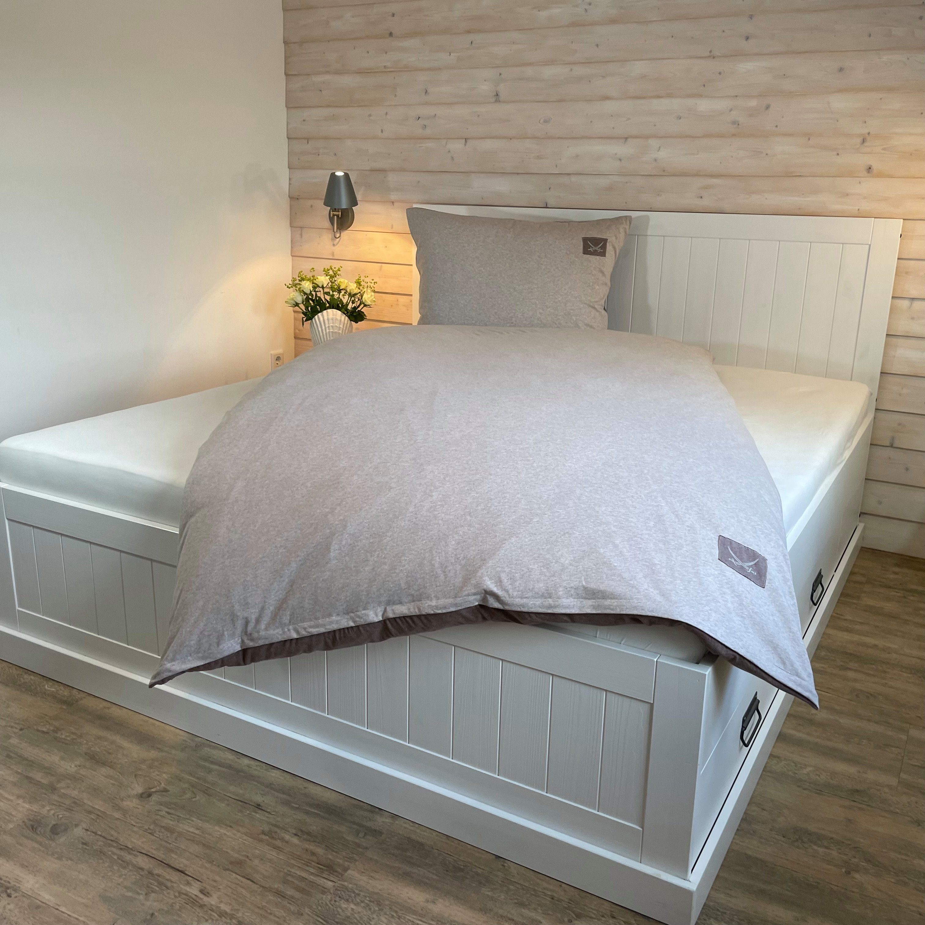 Sansibar Sylt Wendebettwäsche Bettwäsche "Jersey Melange" mit modernem Logo günstig online kaufen