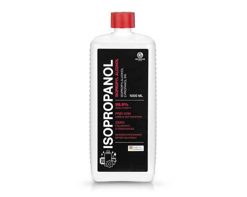 OCTOPUS Fluids Isopropanol 99,9%, Isopropylalkohol 2-Propanol IPA Nachfülltinte (1x 1000 ml, 1000 ml)
