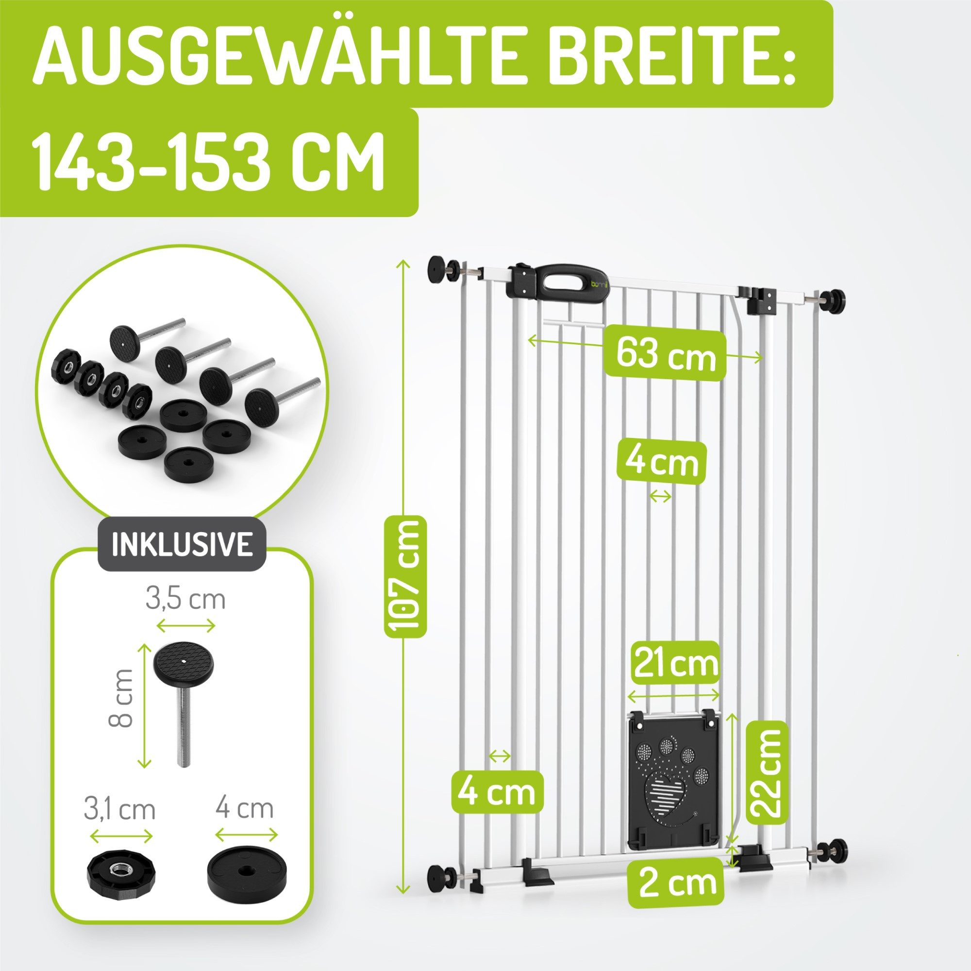 BOMI Türschutzgitter Tierschutzgitter mit Katzenklappe Merle günstig online kaufen
