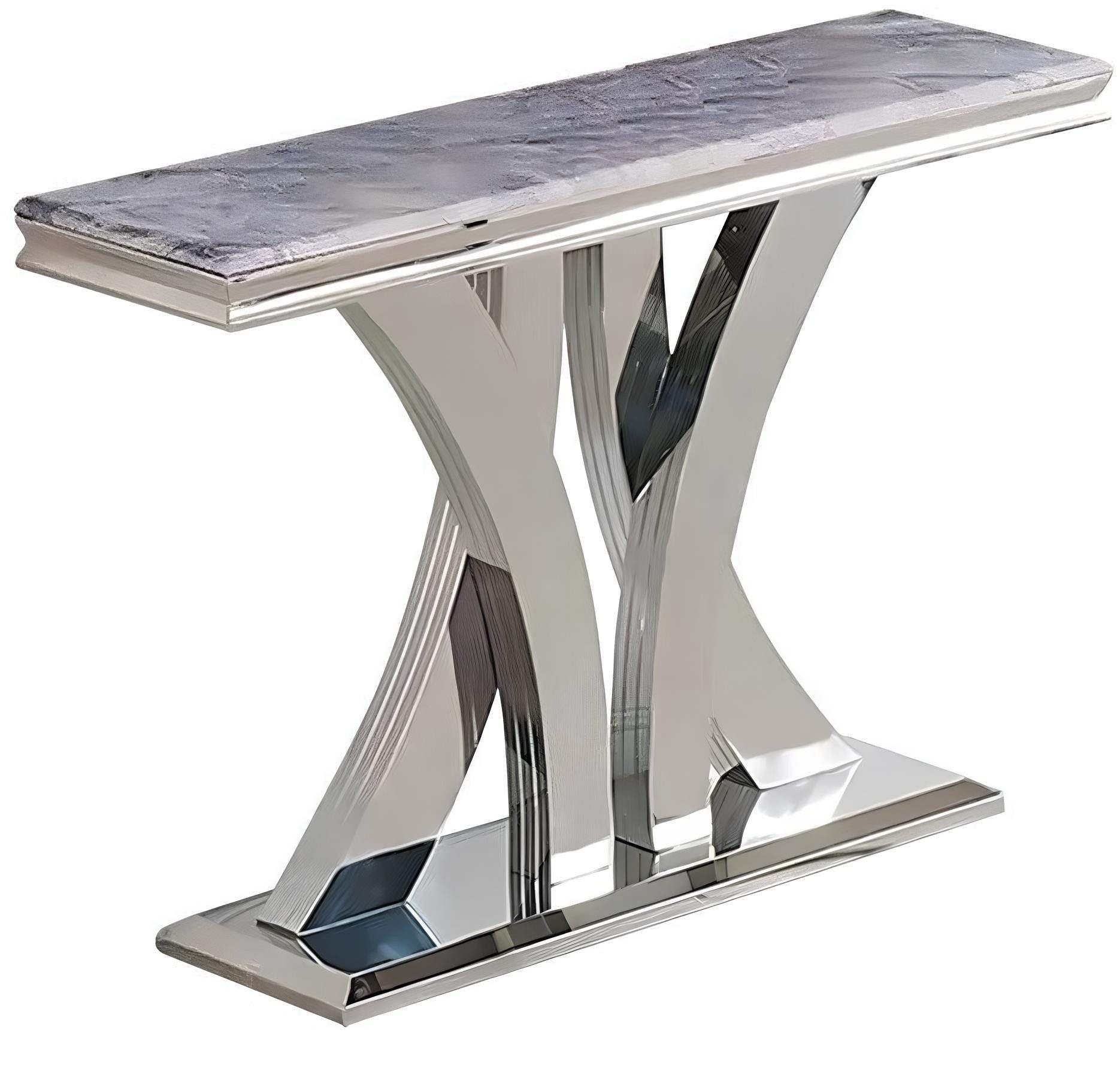 Xlmoebel Konsolentisch Eleganter Konsolentisch aus Edelstahl mit stilvollem Design (1-St., 1x Konsolentisch), Hergestellt in Europa