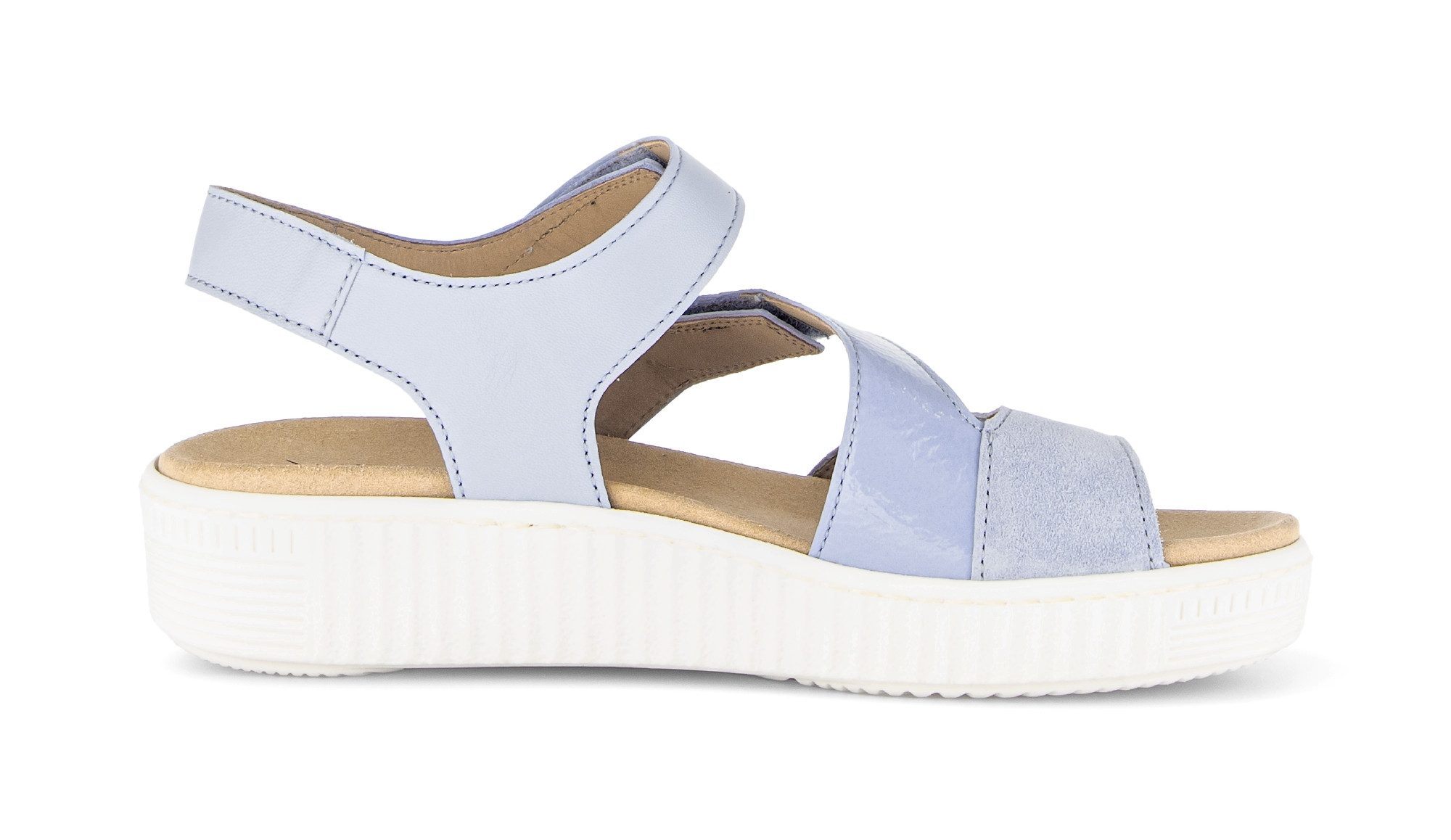 Gabor Riemchensandale Plateau, Bequemschuh, Sandalette, Sommerschuh mit Ziernähten