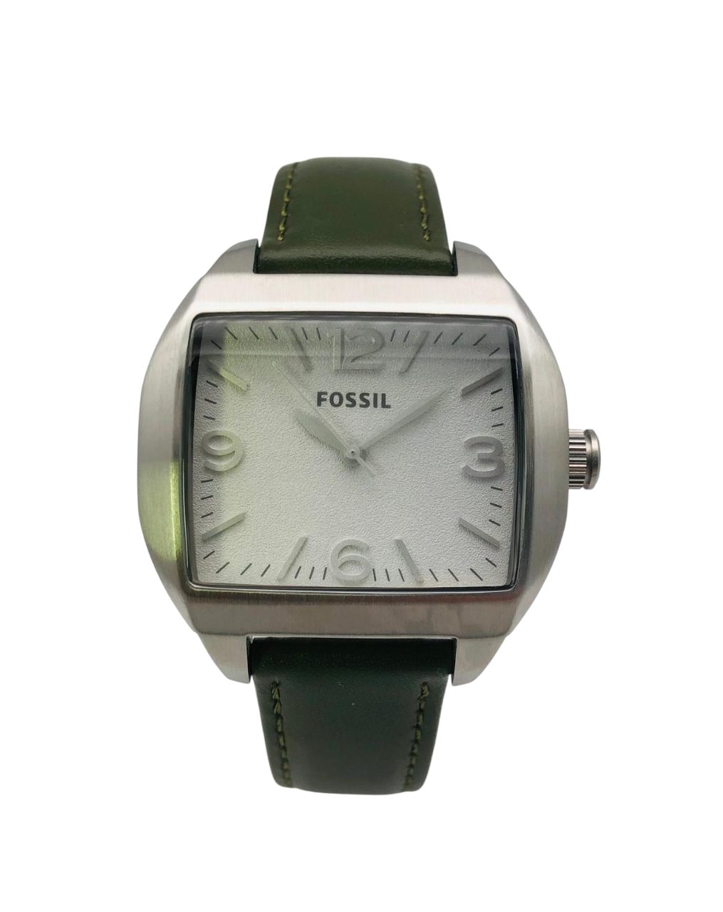 Fossil Quarzuhr Damenuhr Edelstahl Lederband Silber Grün - C181001-6 günstig online kaufen