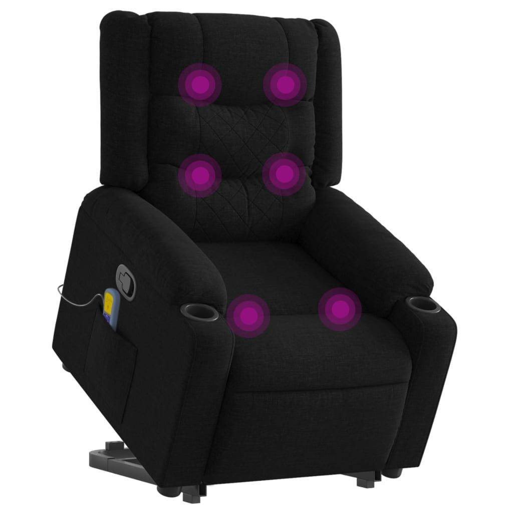 vidaXL Sessel Massagesessel mit Aufstehhilfe Schwarz günstig online kaufen
