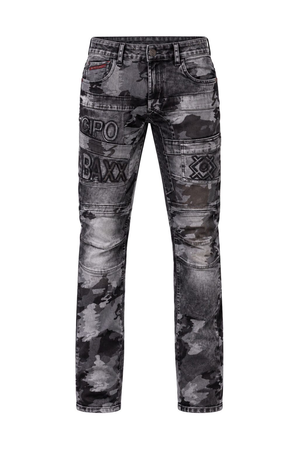 Cipo & Baxx 5-Pocket-Jeans Jeans im Camouflage-Look – Bild 2 von 5