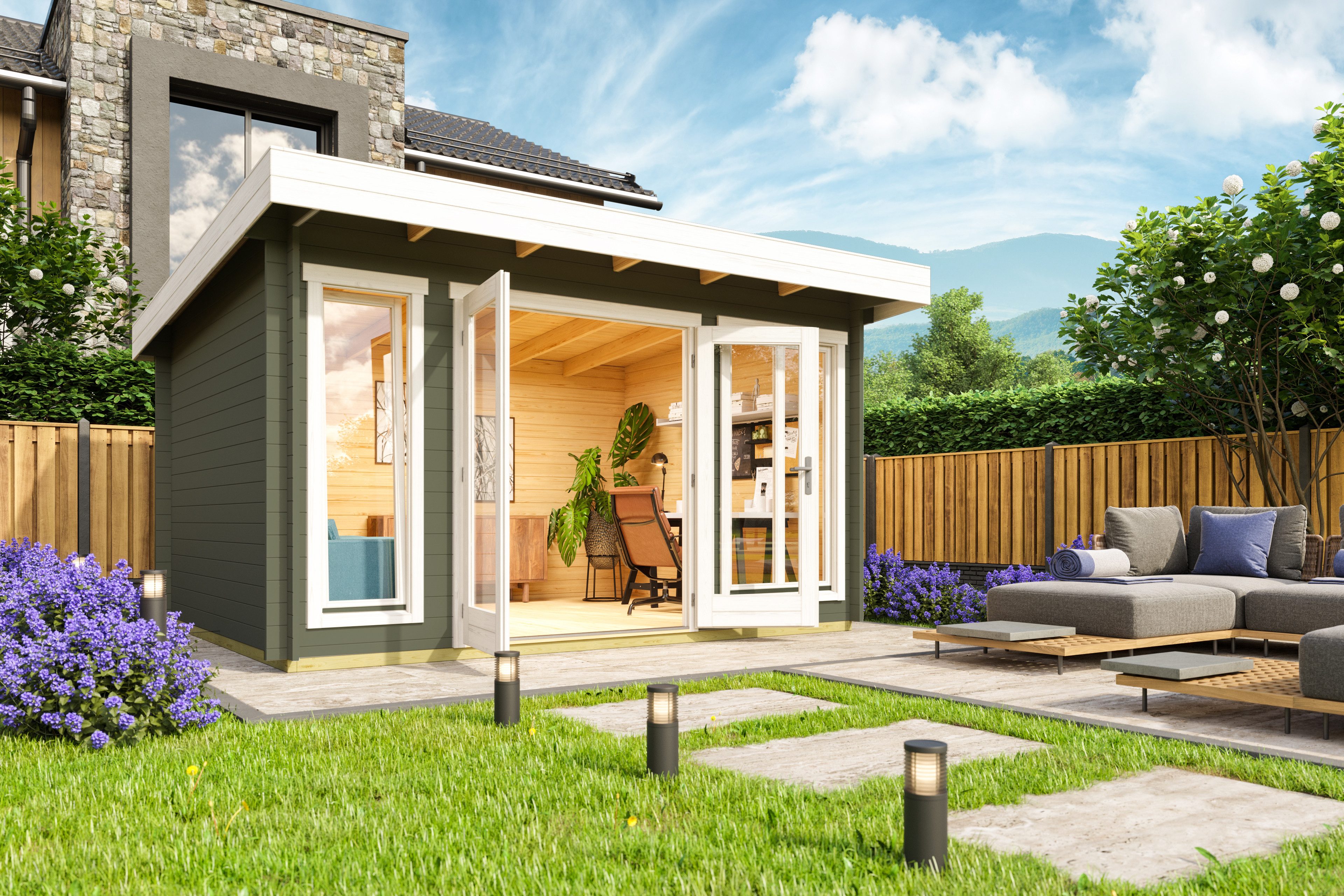 Nordic Holz Gartenhaus DORSET 2, BxT: 430x370 cm