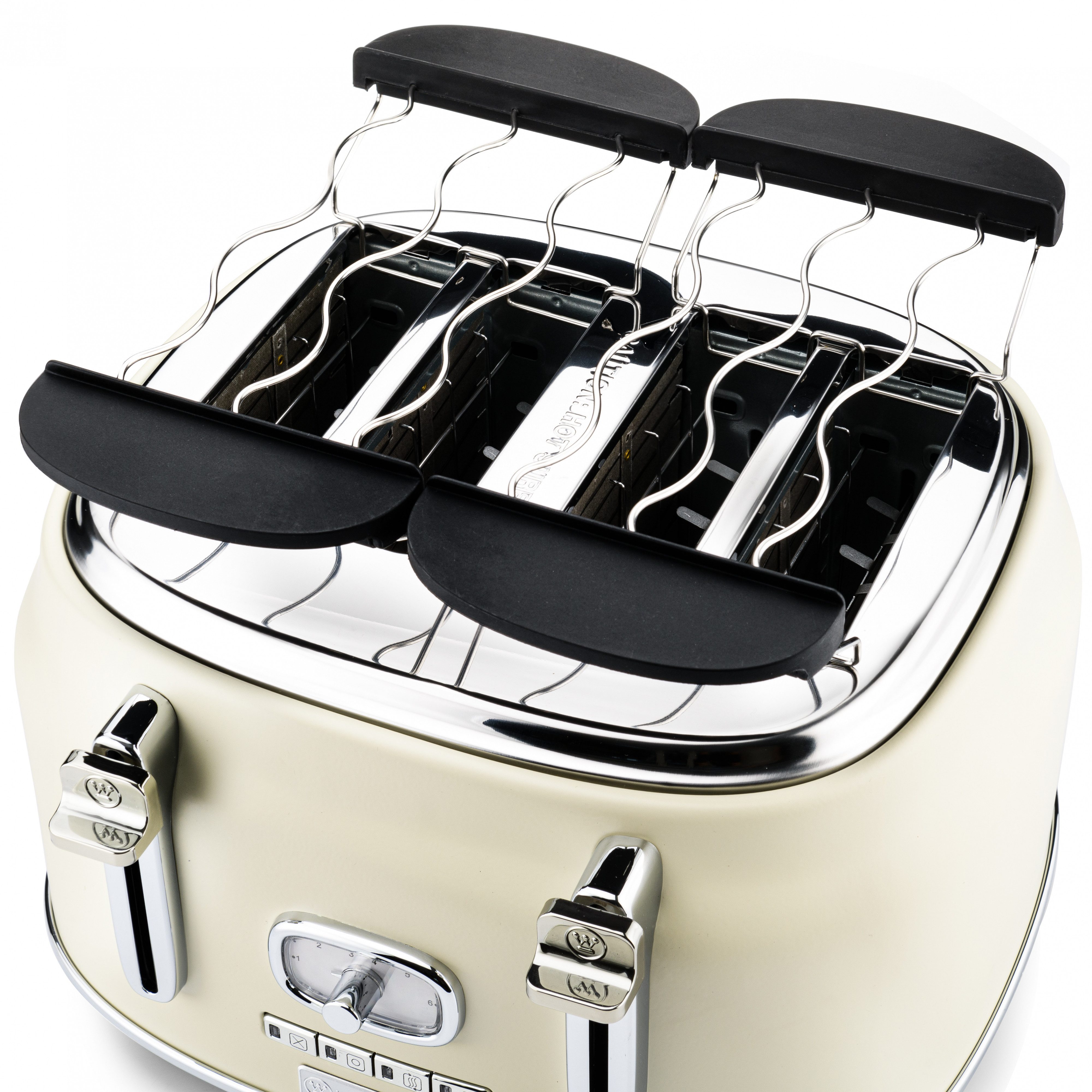 Westinghouse Toaster WKTTB809,Krümelschublade 6 Stufen, 4 kurze Schlitze, für 4 Scheiben, 1750 W, Auftau-, Aufwärm-Funktion, Überhitzungsschutz