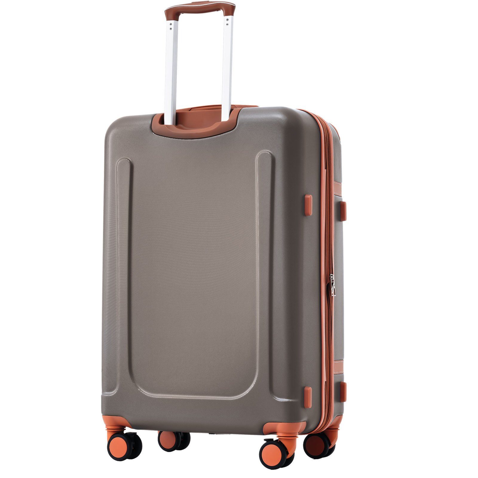 aus 4 Handgepäck SEEZSSA Trolleyset,Kofferset ABS-Material Kofferset 3-in-1-Kofferset Rollen, Kofferset braun