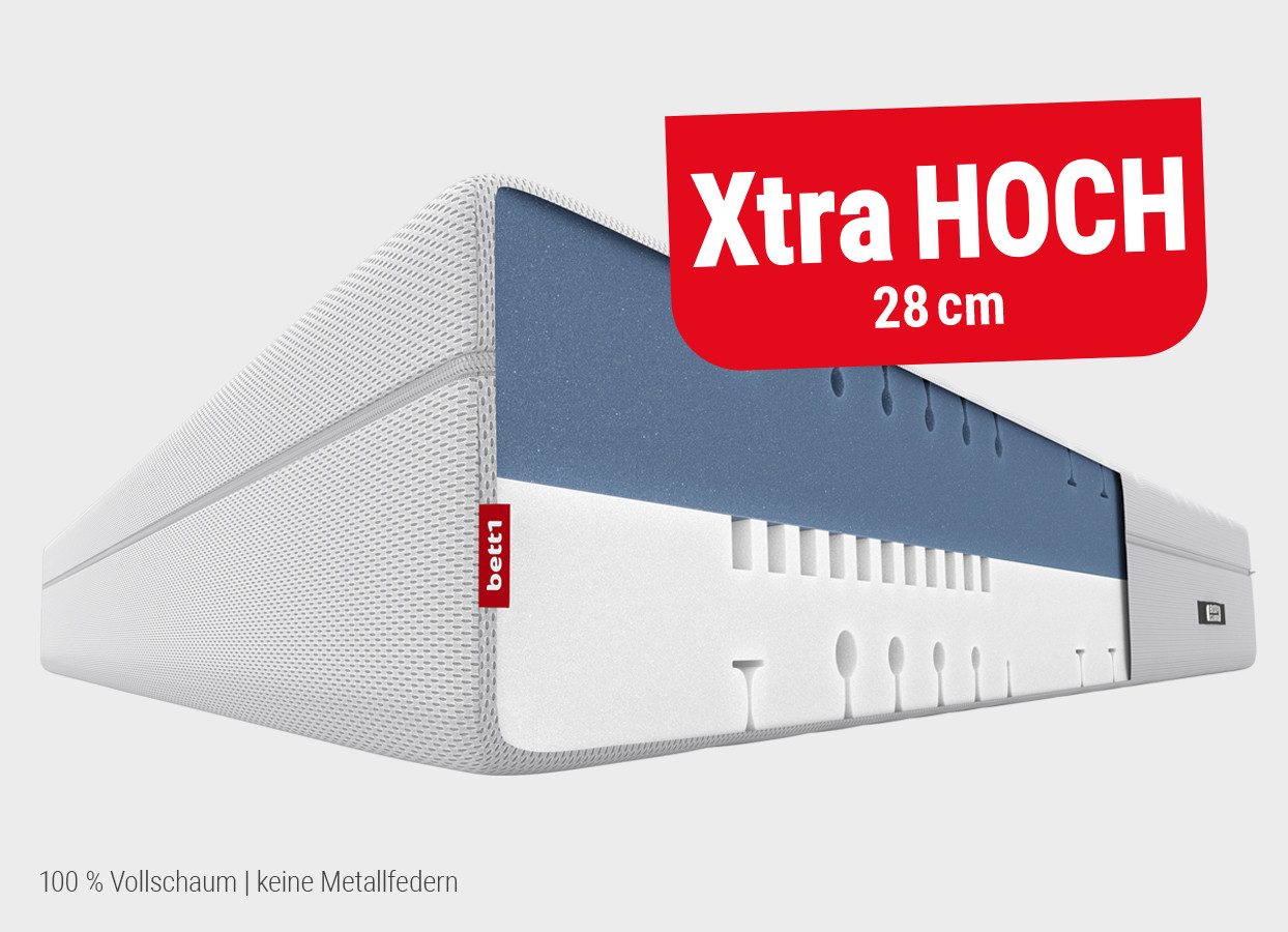 Boxspringmatratze BODYGUARD Boxspring Matratze, bett1.de, 28 cm hoch, atmungsaktiver HyBreeze® Funktionsbezug, aus 100 % QXSchaum®