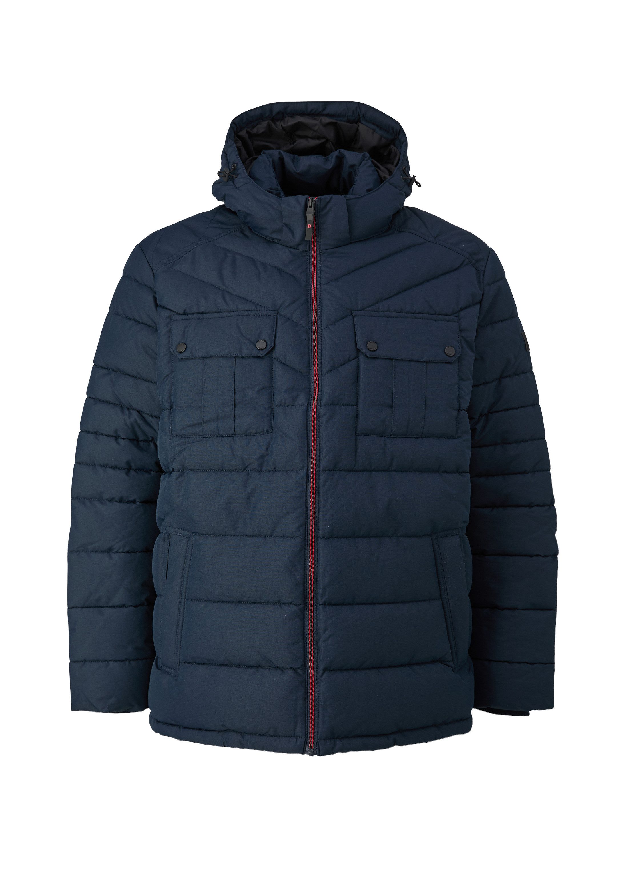 s.Oliver Winterjacke Outdoor-Jacke Puffer-Jacke mit abnehmbarer Kapuze und sportiven Details
