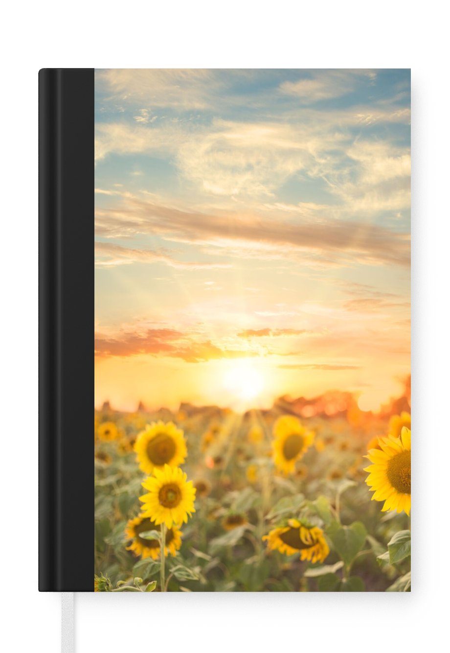 MuchoWow Notizbuch Sonnenblume - Sonne - Blumen, Journal, Merkzettel, Tagebuch, Notizheft, A5, 98 Seiten, Haushaltsbuch | Notizbücher