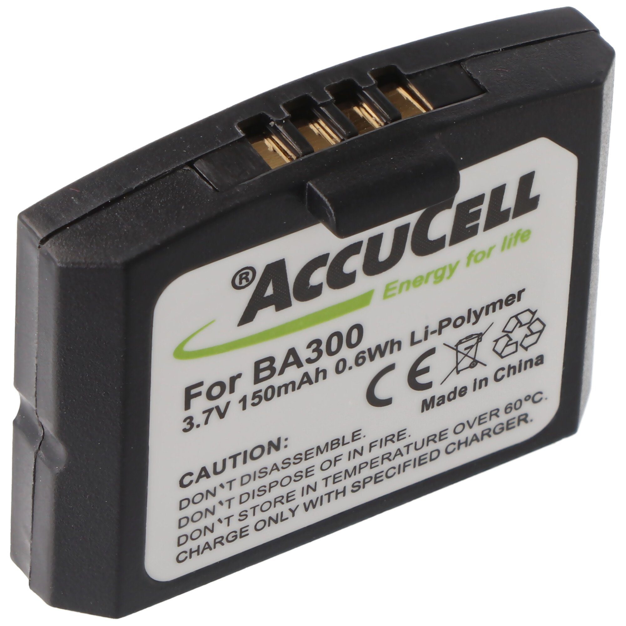 AccuCell AccuCell Akku passend für Sennheiser IS410 Li-Ion Akku 150mAh Akku 150 mAh (3,7 V)