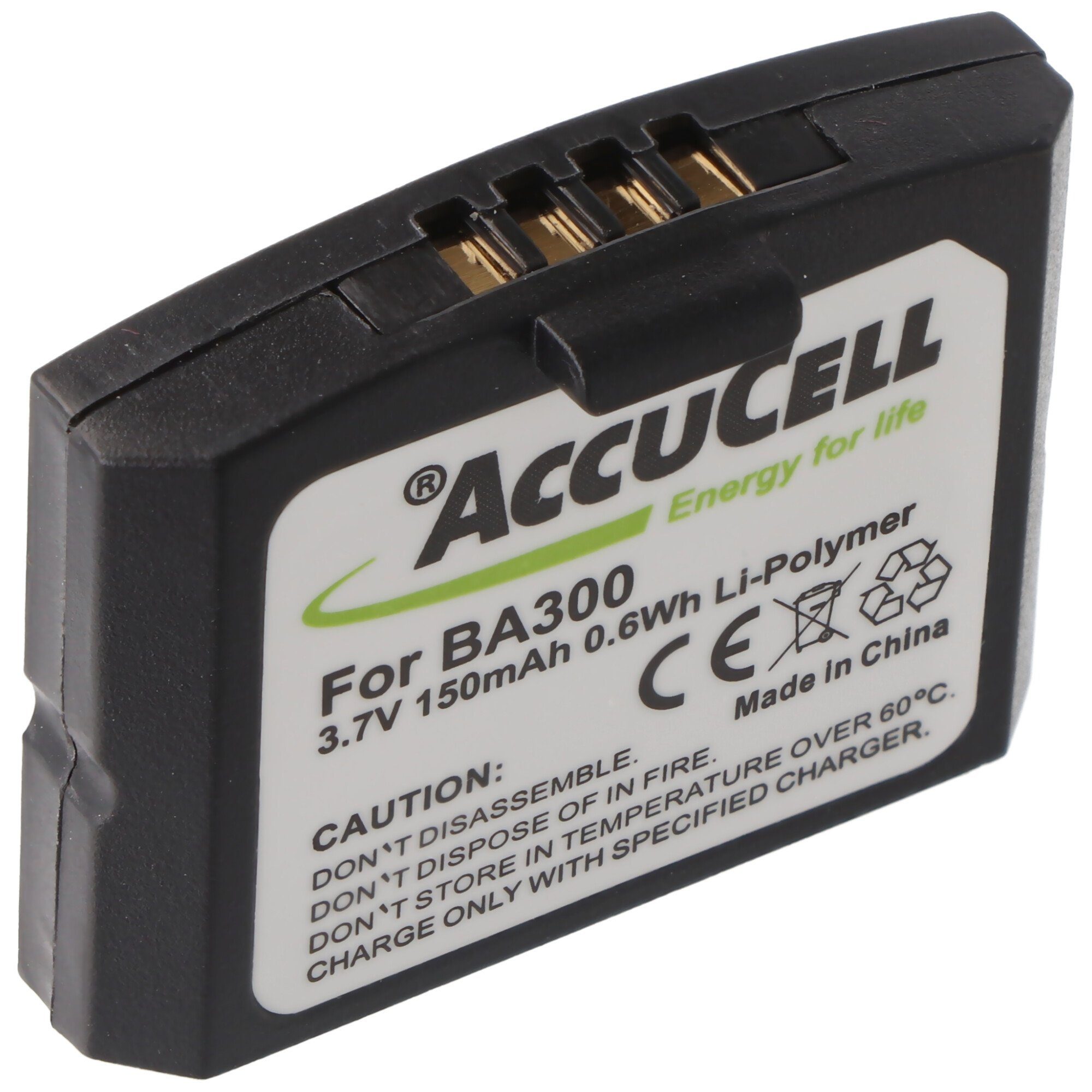 AccuCell 2er Set Akku passend für Sennheiser BA300, 500898, IS 410 Akku 140 mAh (3,7 V)