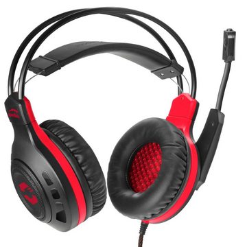 Speedlink CELSOR Gaming Headset Gamer Kopfhörer Headset (Kabelfernbedienung für Lautstärkeregelung und Mikrofon-Stummschaltung, kabelgebunden, 2x 3,5mm Klinke, Boom Mikrofon, Kabel-Fernbedienung, 2,3m)