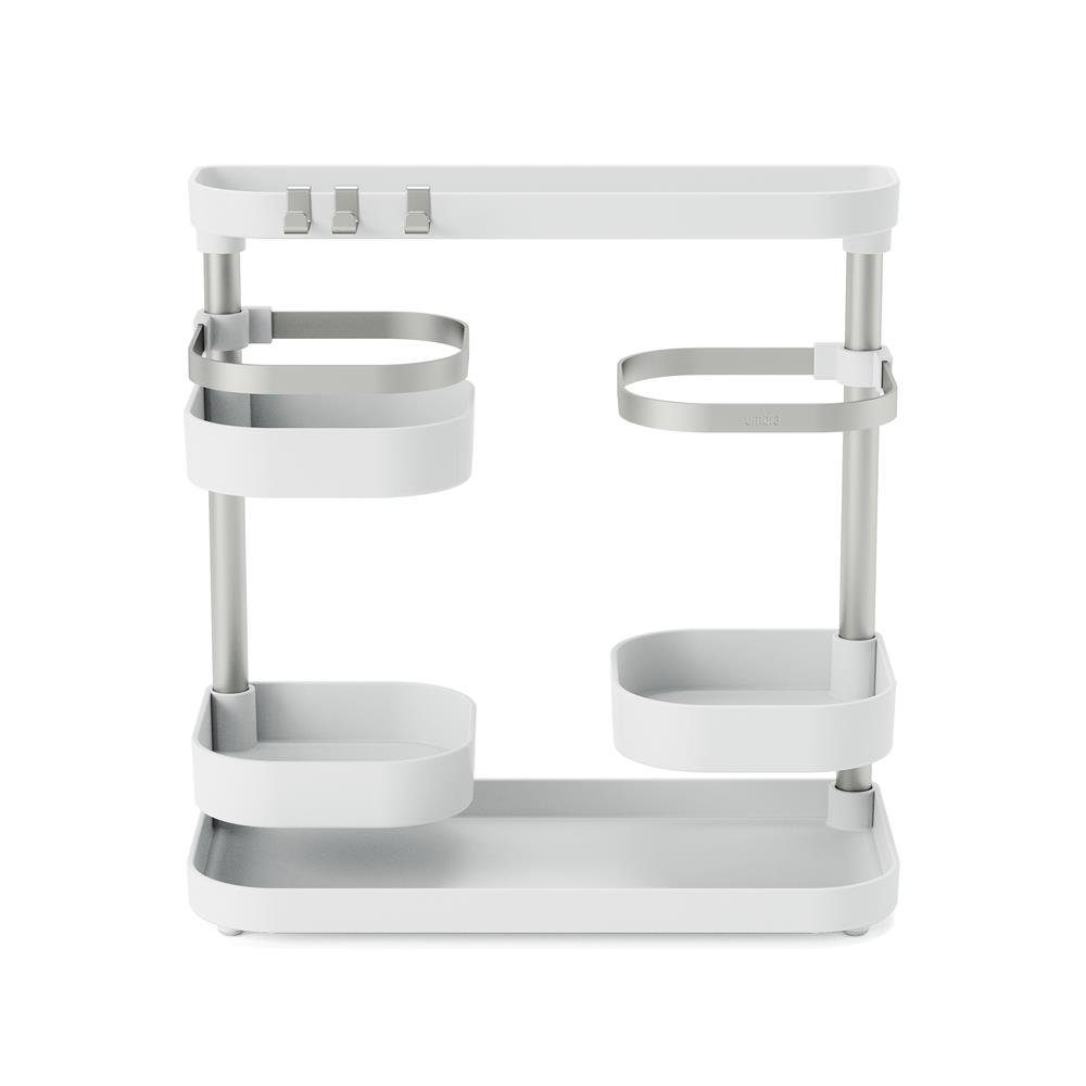 Umbra Organizer Holster Multi-Level, in Weiß/Nickel, Aufbewahrung für Küche, Badezimmer, Büro