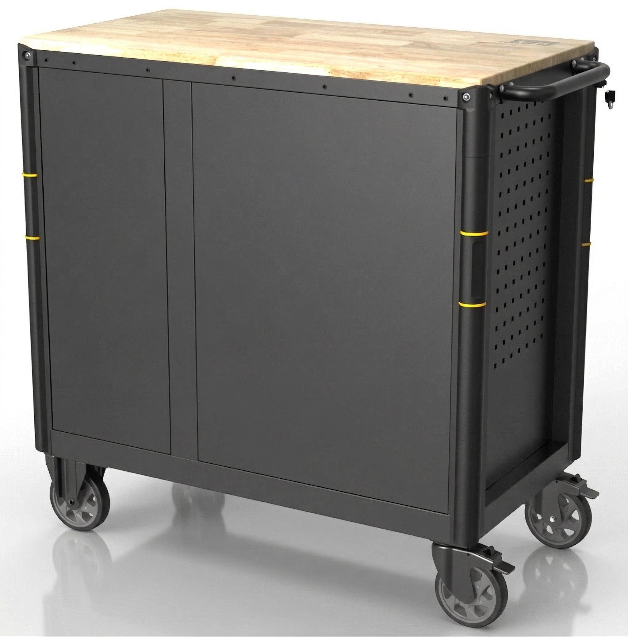 CAT Werkstattwagen Werkzeugwagen 13 Schubladen 10 gefüllt mit Profi-Werkzeug bestückt, KFZ Werkzeugkasten abschließbar, mobiler Werkzeugschrank mit Rollen