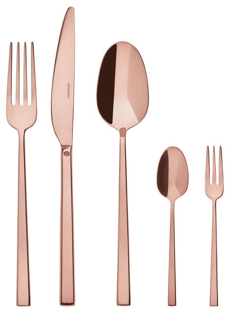 sambonet Besteck-Set Sambonet Rock Besteckset 60-teilig PVD Kupfer