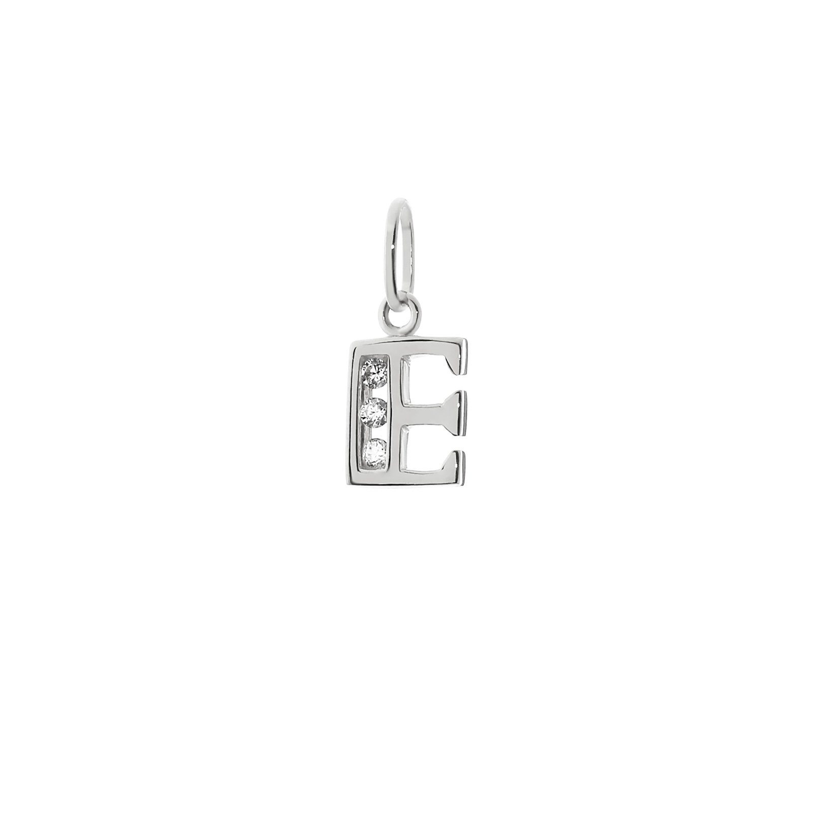 Buchstabenanhänger Buchstabe E Kleine Kettenanhänger 925 Sterlingsilb