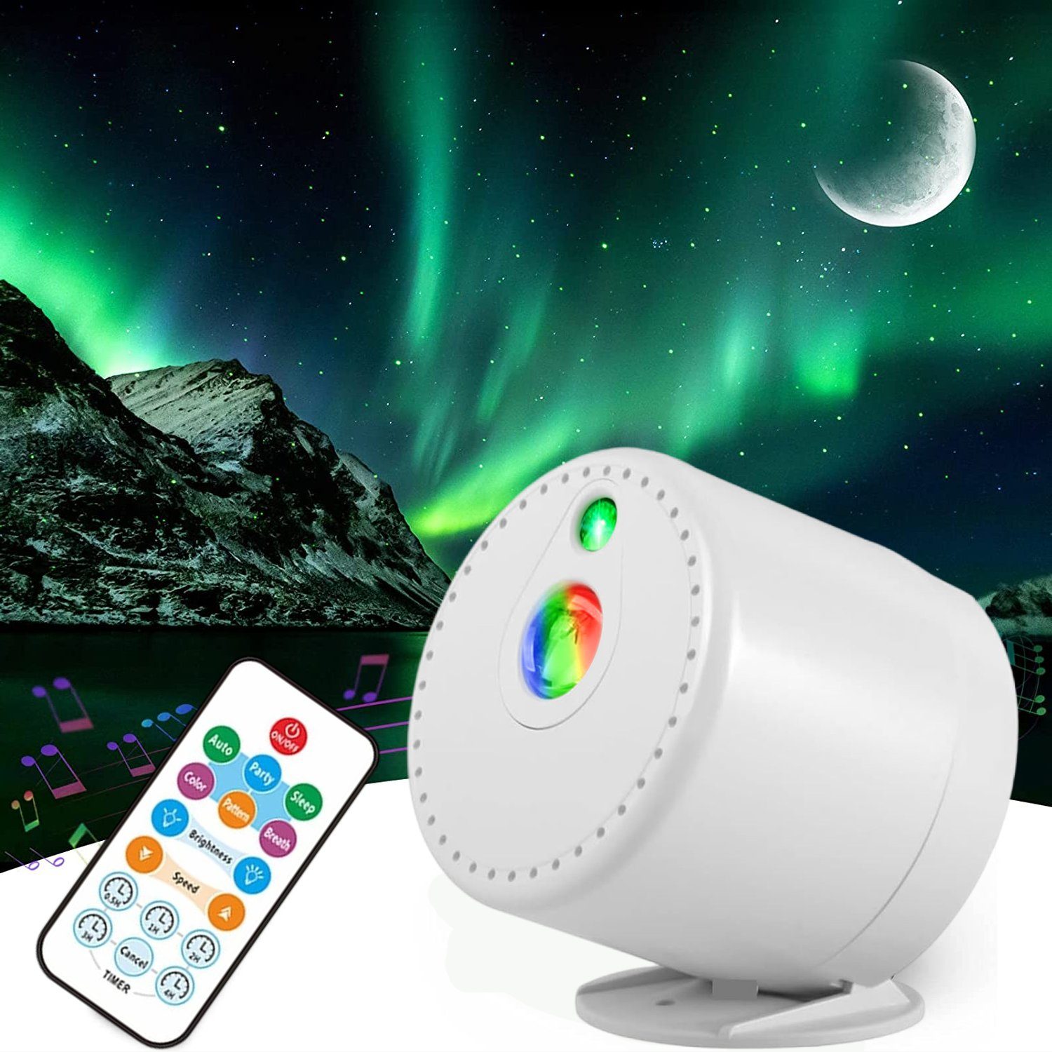 Rosnek LED Nachtlicht Aurora, RGB, dimmbar, mit Fernbedienung, für Kinder S günstig online kaufen