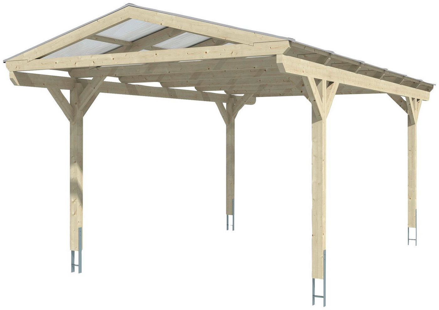 Thumbnail - Skanholz Einzelcarport Westerwald, BxT: 362x648 cm, 220 cm Einfahrtshöhe