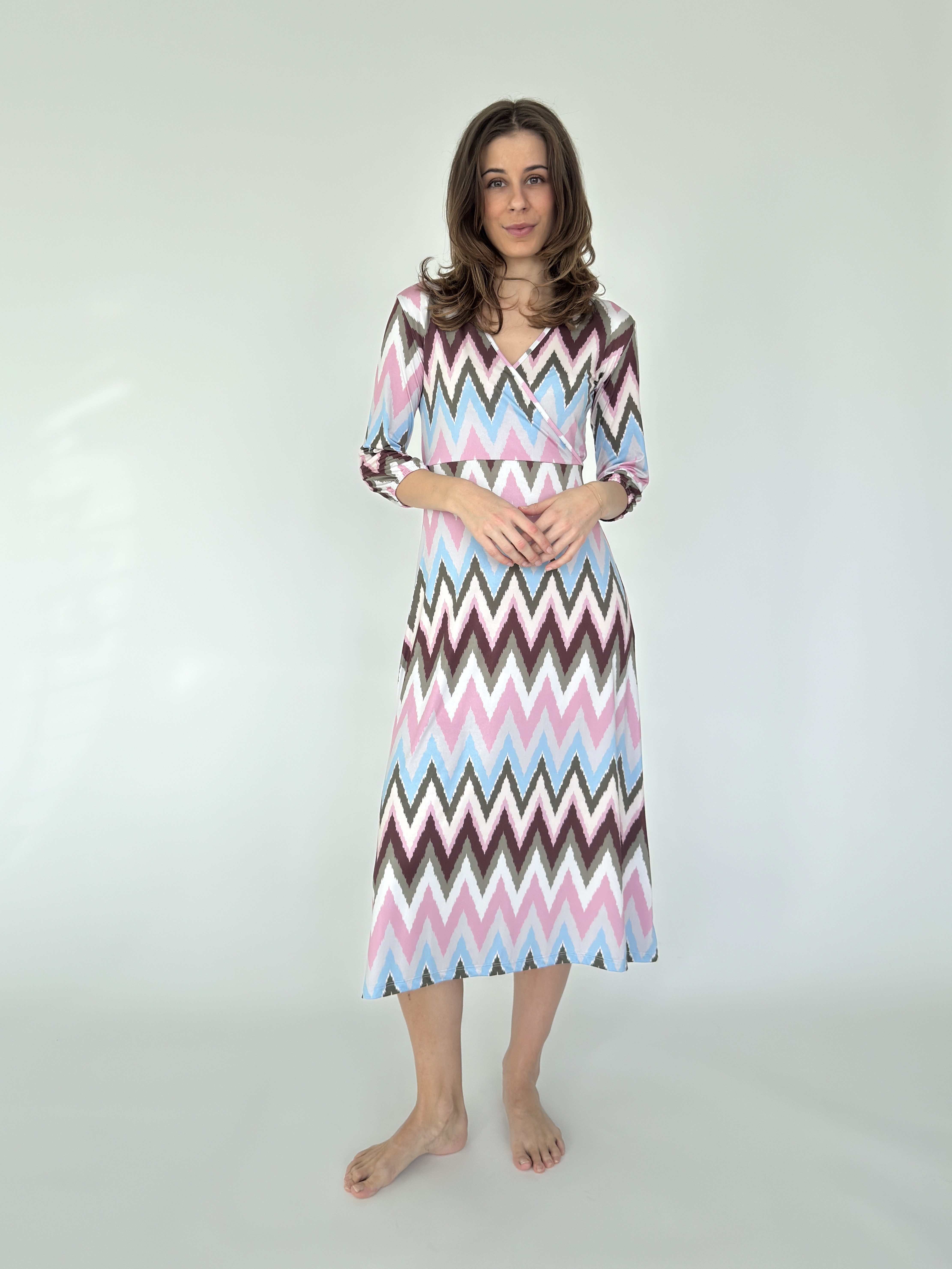 Zuckerwatte Druckkleid all over Printkleid aus günstig online kaufen