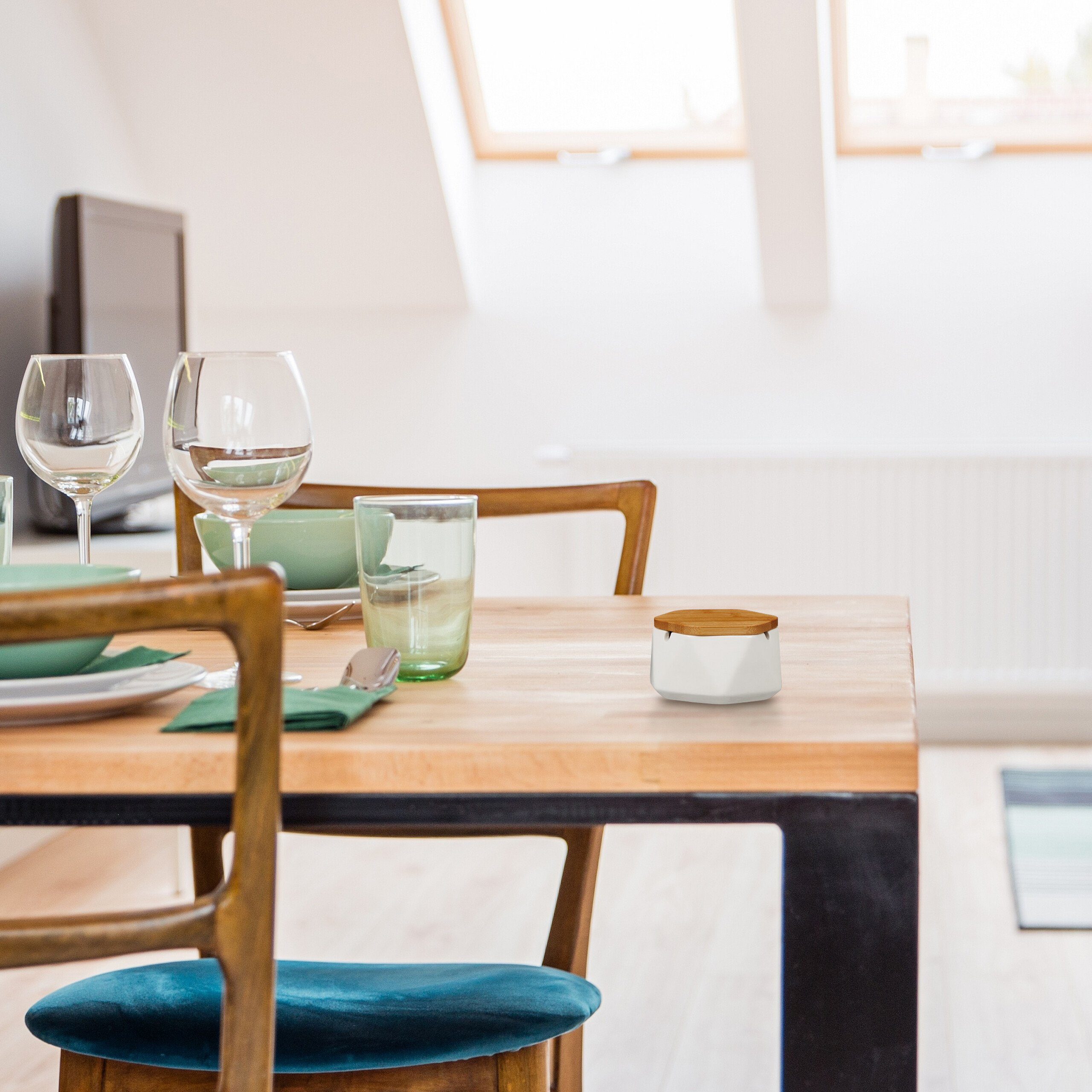 relaxdays Aschenbecher mit Deckel