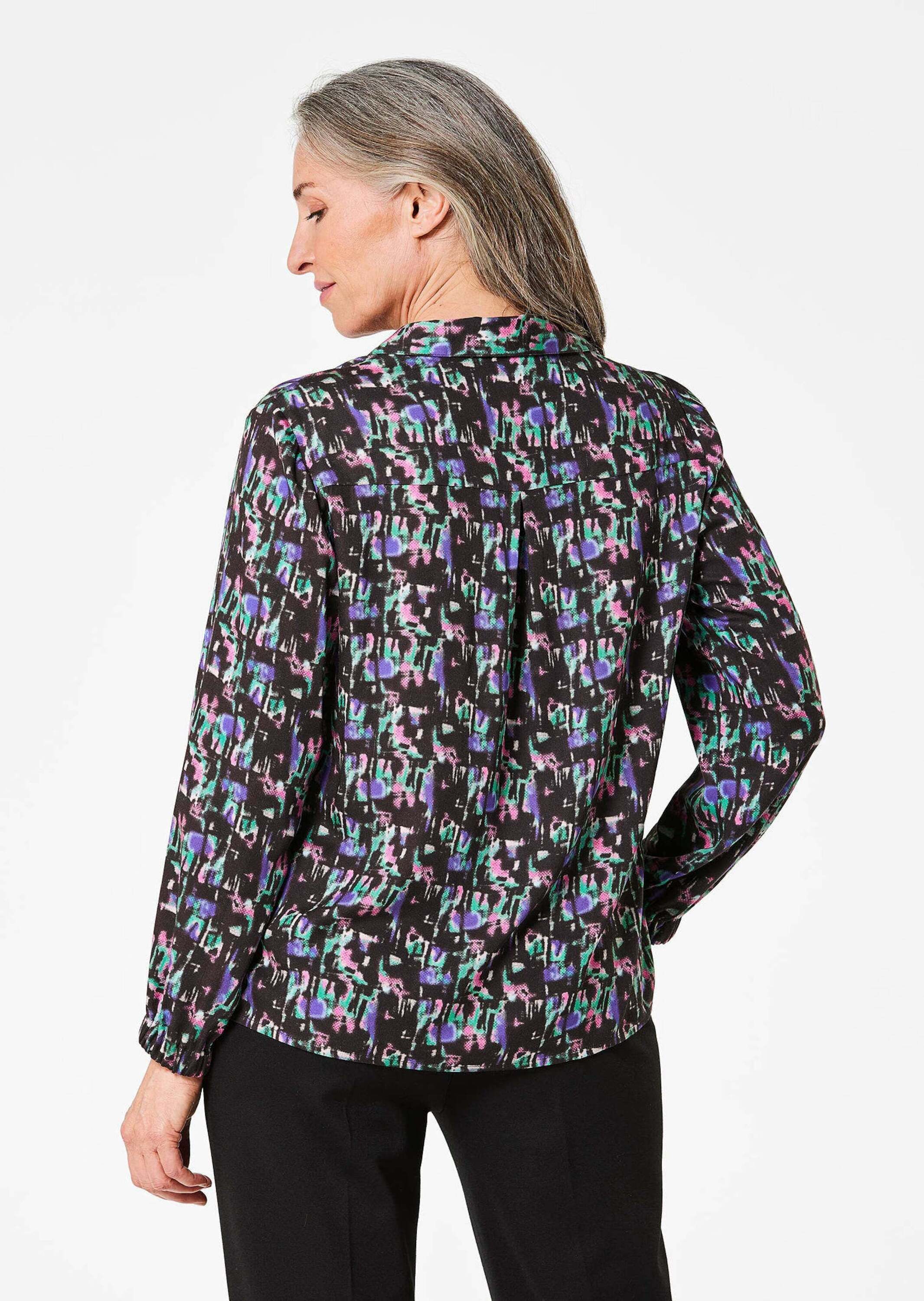 GOLDNER Hemdbluse Druckbluse