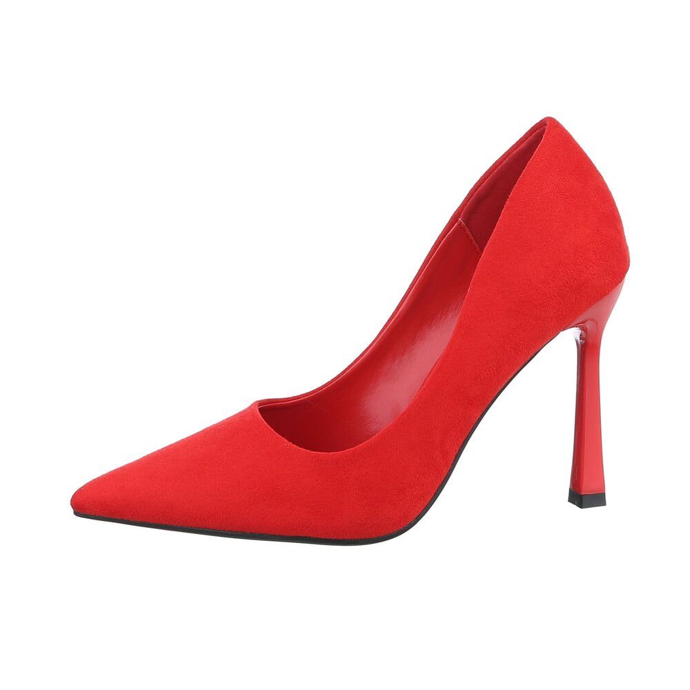 Ital-Design Damen Abendschuhe Elegant Туфли на высоком каблуке Pfennig-/Stilettoabsatz High Heel Pumps in Rot