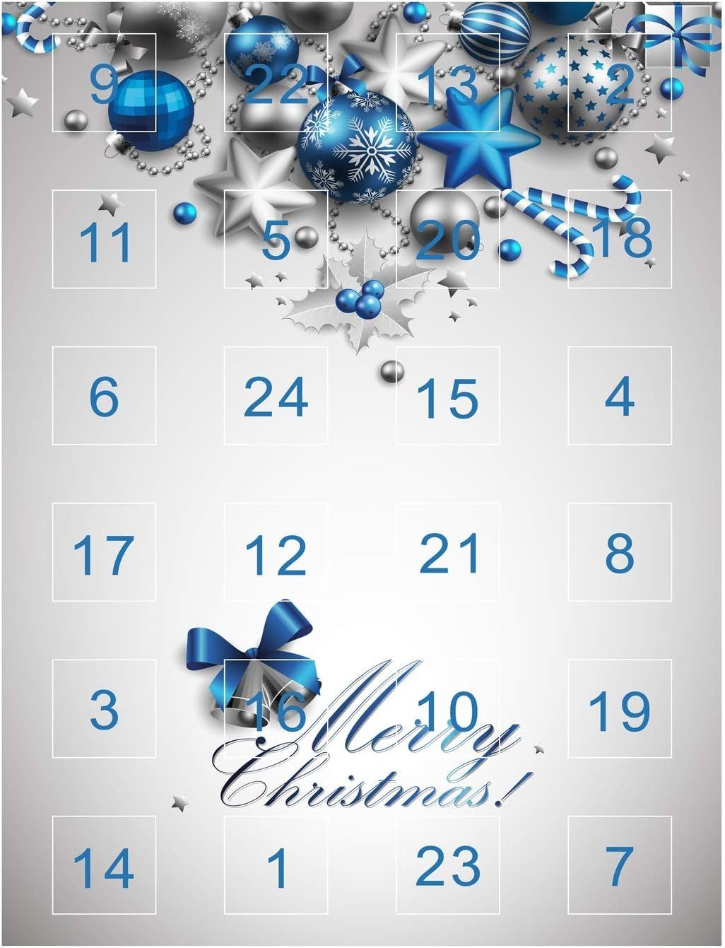 VALIOSA Schmuck-Adventskalender, 22 Christmas' Perlen-Anhänger Armband individuelle Merry + Halskette