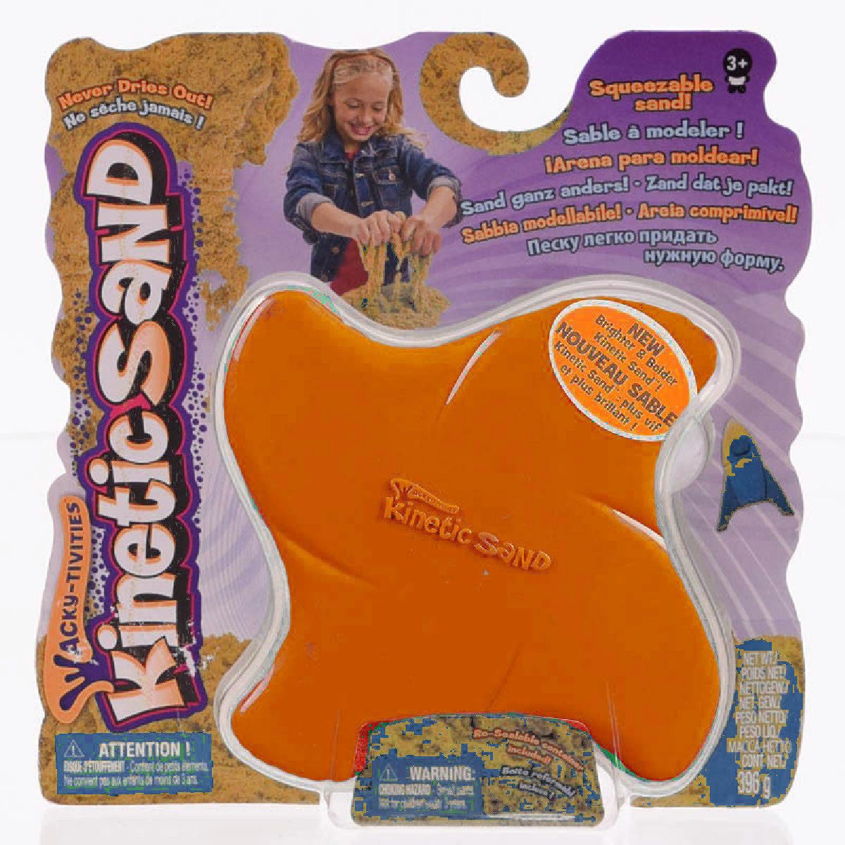 Spin Master Spielsand Kinetic Sand (orange), mit Wiederverschließbarem Behälter