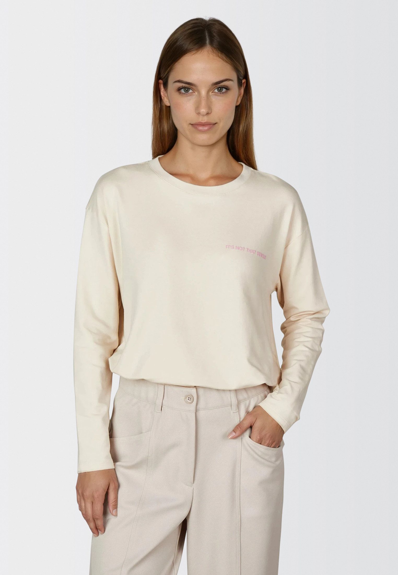 MARC AUREL Langarmshirt mit Frontprint