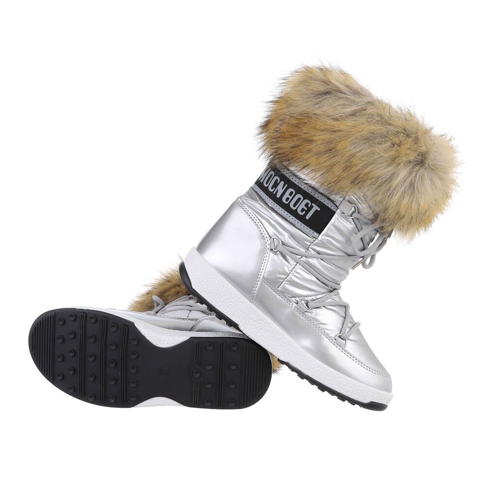 Ital-Design Damen Snowboots Freizeit Snowboots (85135778) Flach Schnürstief günstig online kaufen