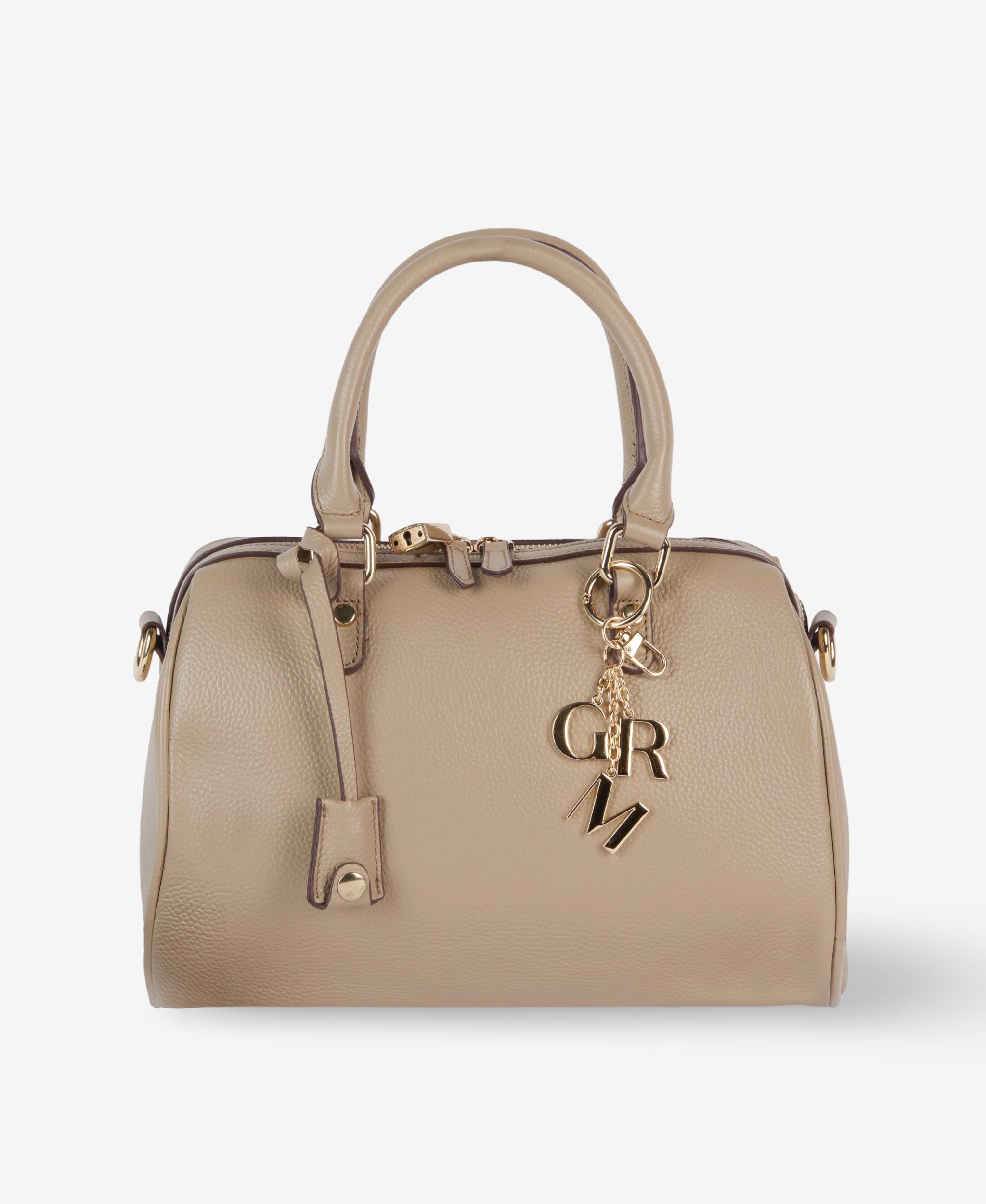 GLAMIRA Handtasche UrbanSphere Nerzfarbene Henkeltasche (1-tlg), echt Leder, mit geräumigem Hauptfach