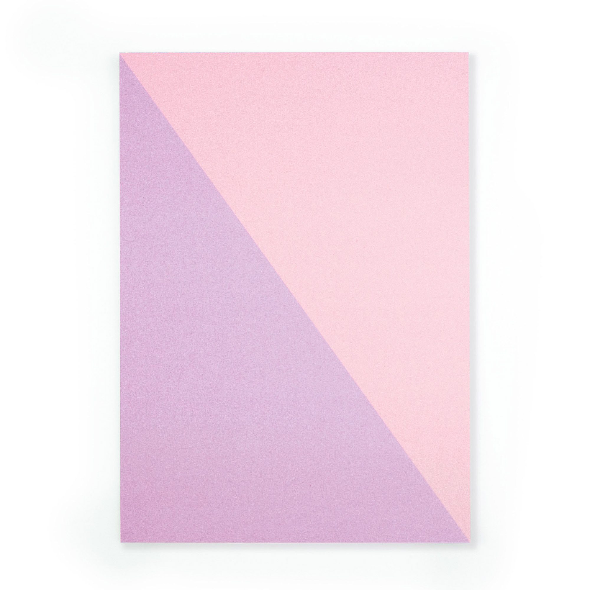 Bow & Hummingbird Notizblock Nachhaltiger Notizblock Diagonal Rosa/Lila aus Recyclingpapier, 100 % Recyclingpapier