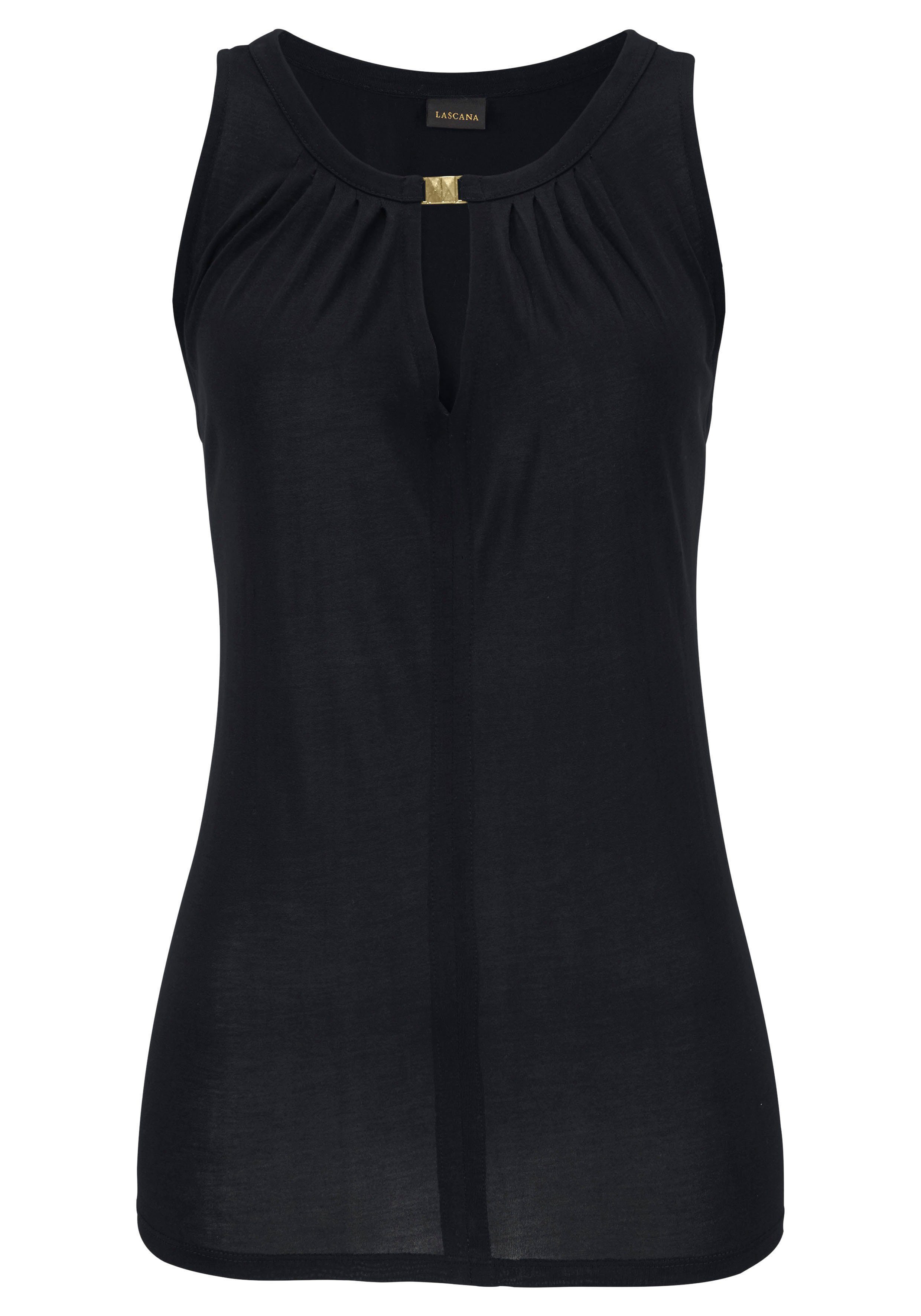 LASCANA Tanktop mit Zieraccessoire, lässiges Jerseytop, casual. € 26,99