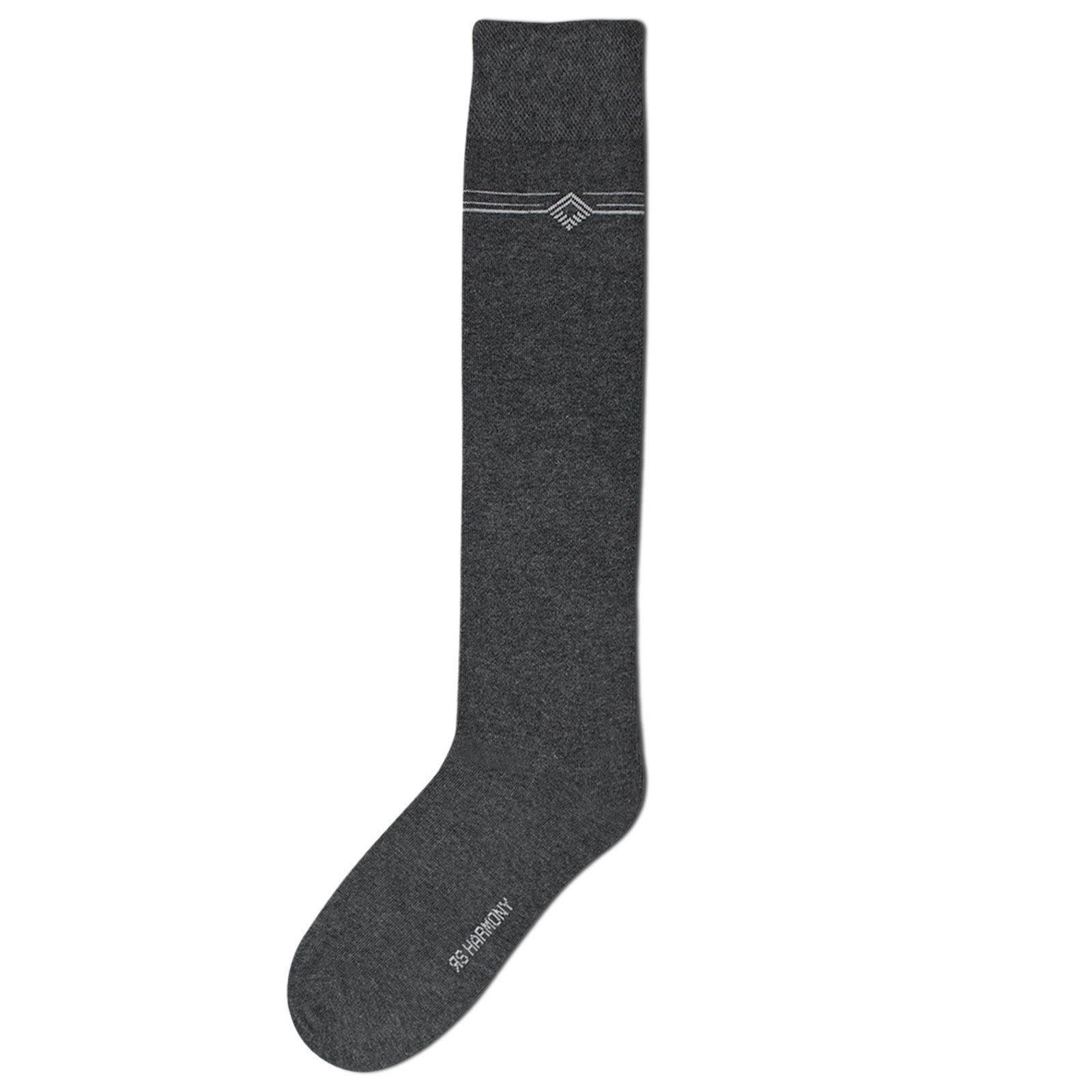 (Bund, grau HARMONY schwarz dunkelblau) mit 3-Paar, Sockenbude Komfortbund Kniestrümpfe Die