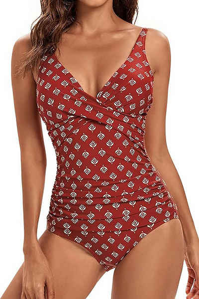 BlauWave Badeanzug Damen Monokini Bauchweg Schlankheits Badeanzug (1-St., Schlankheits Badeanzug) Sommer-Badeanzug zum Schwimmen am Meer