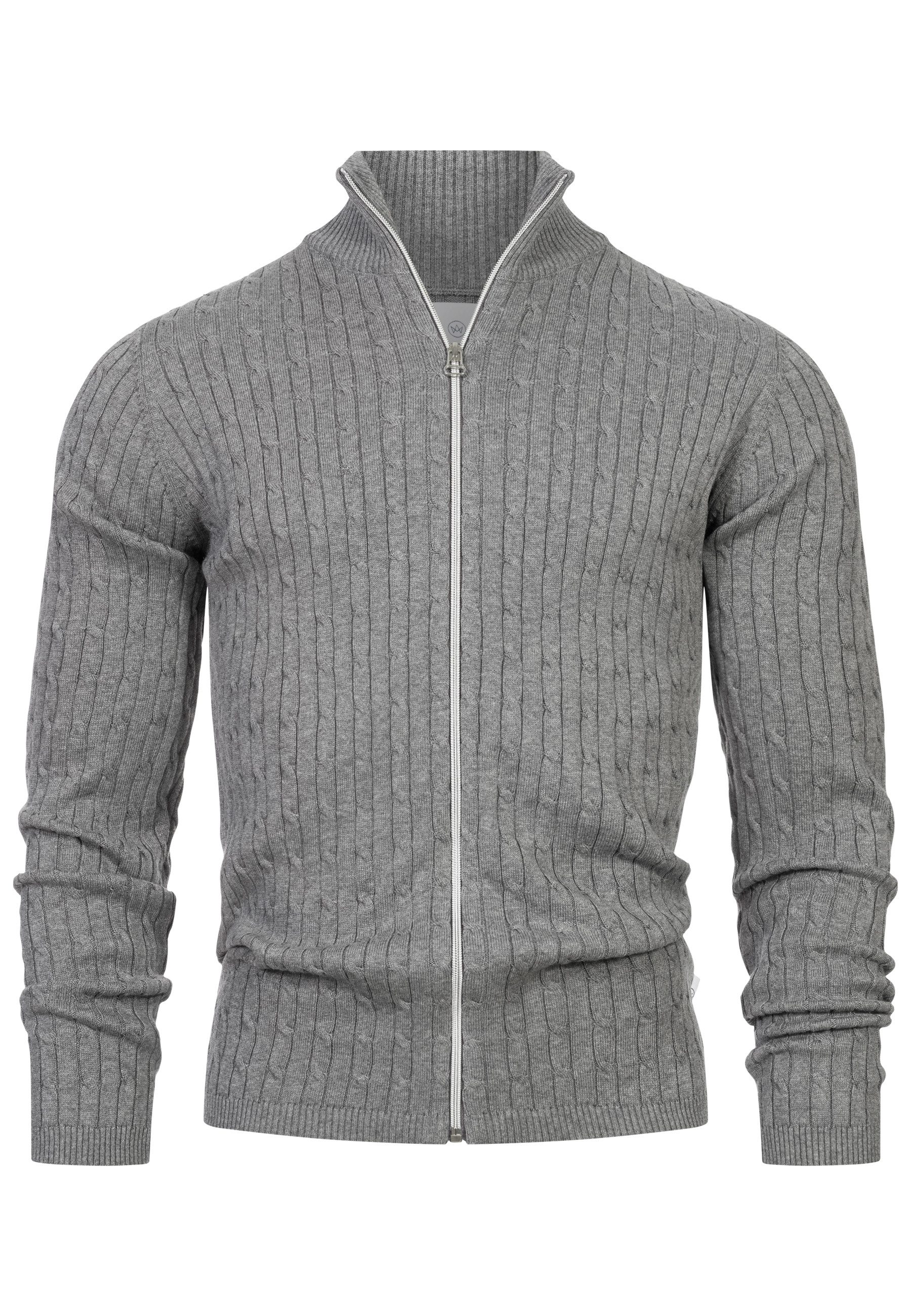 Kronstadt Strickjacke Herren KSCable Herrenstrickjacke aus hochwertigem Jaquard-Feinstrick