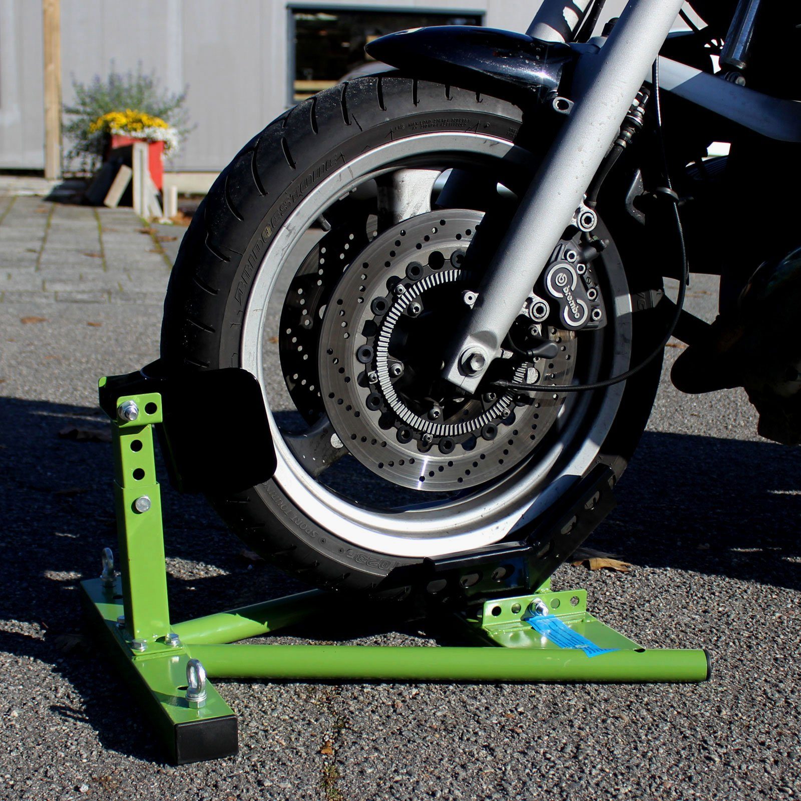 TRUTZHOLM Motorrad-Hauptständer vorne für 17" - 21" Motorradwippe 90 - 130mm Montageständer Ständer, (Stück, 1-St), stabil